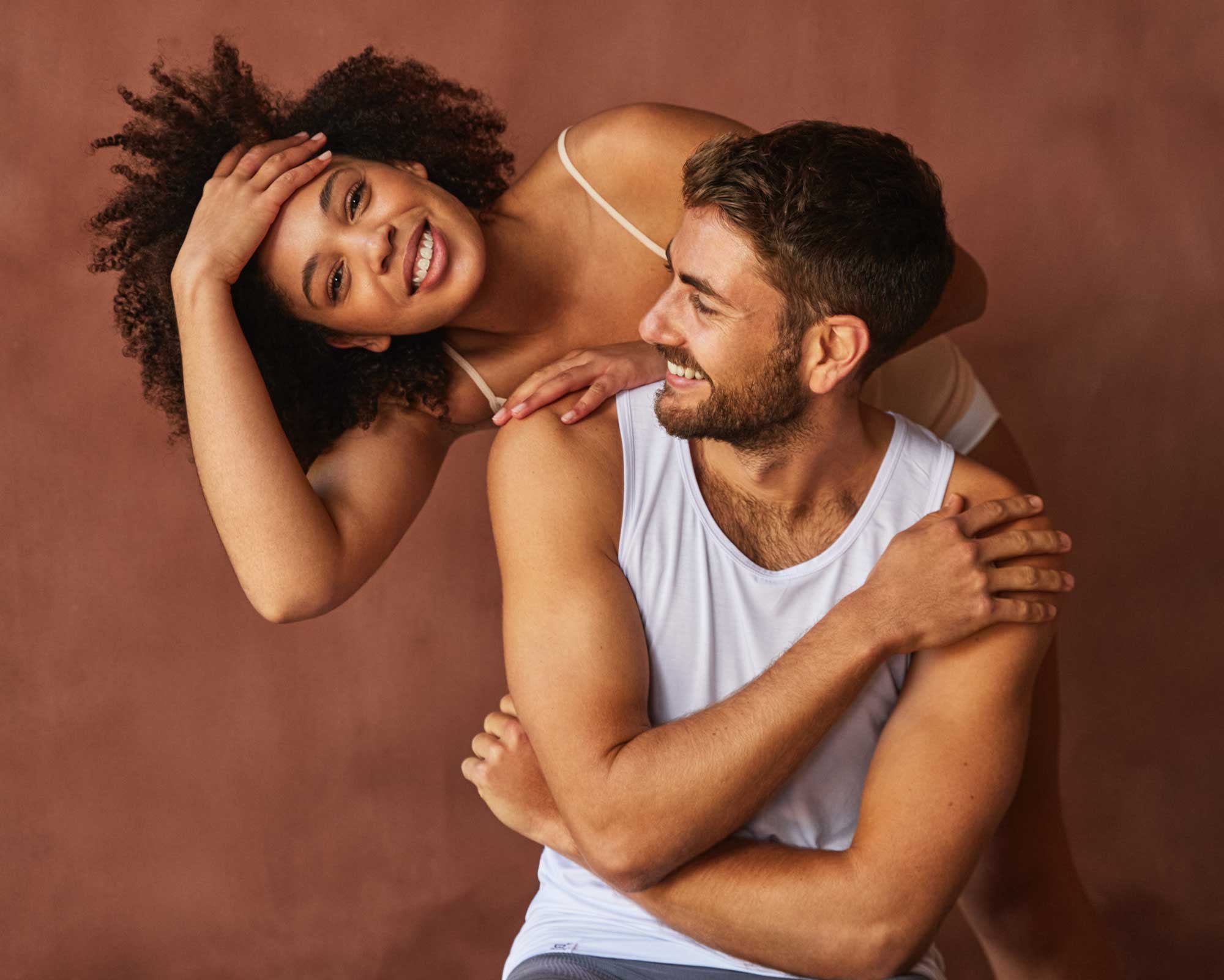 man and woman wearing boody sustainable ethical basics