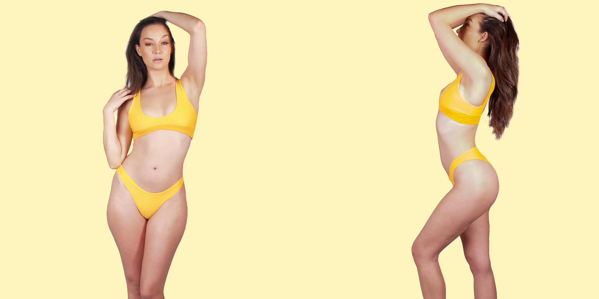 yellow ella evans bikini made from recycled plastic