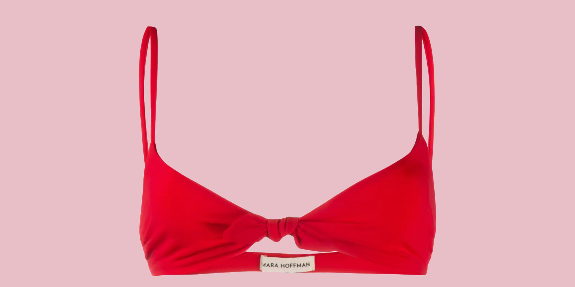red mara hoffman bikini made from recycled plastic