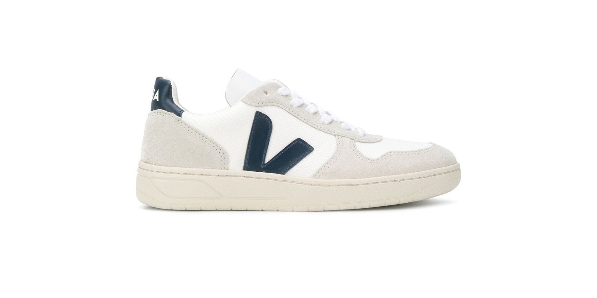 vegan recycled plastic shoes from ethical brand Veja via Farfetch