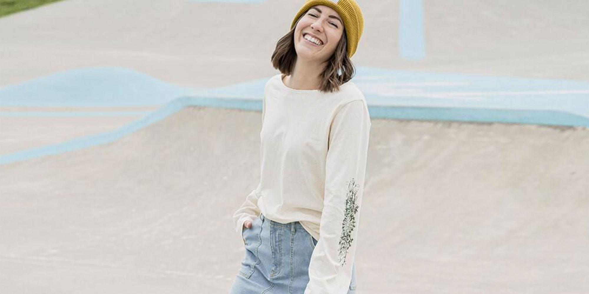 woman wearing bleed clothing