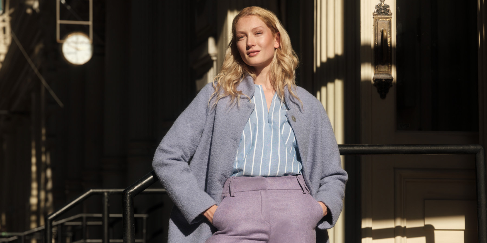 Someone in shirt, blazer and bottoms by Lanius.