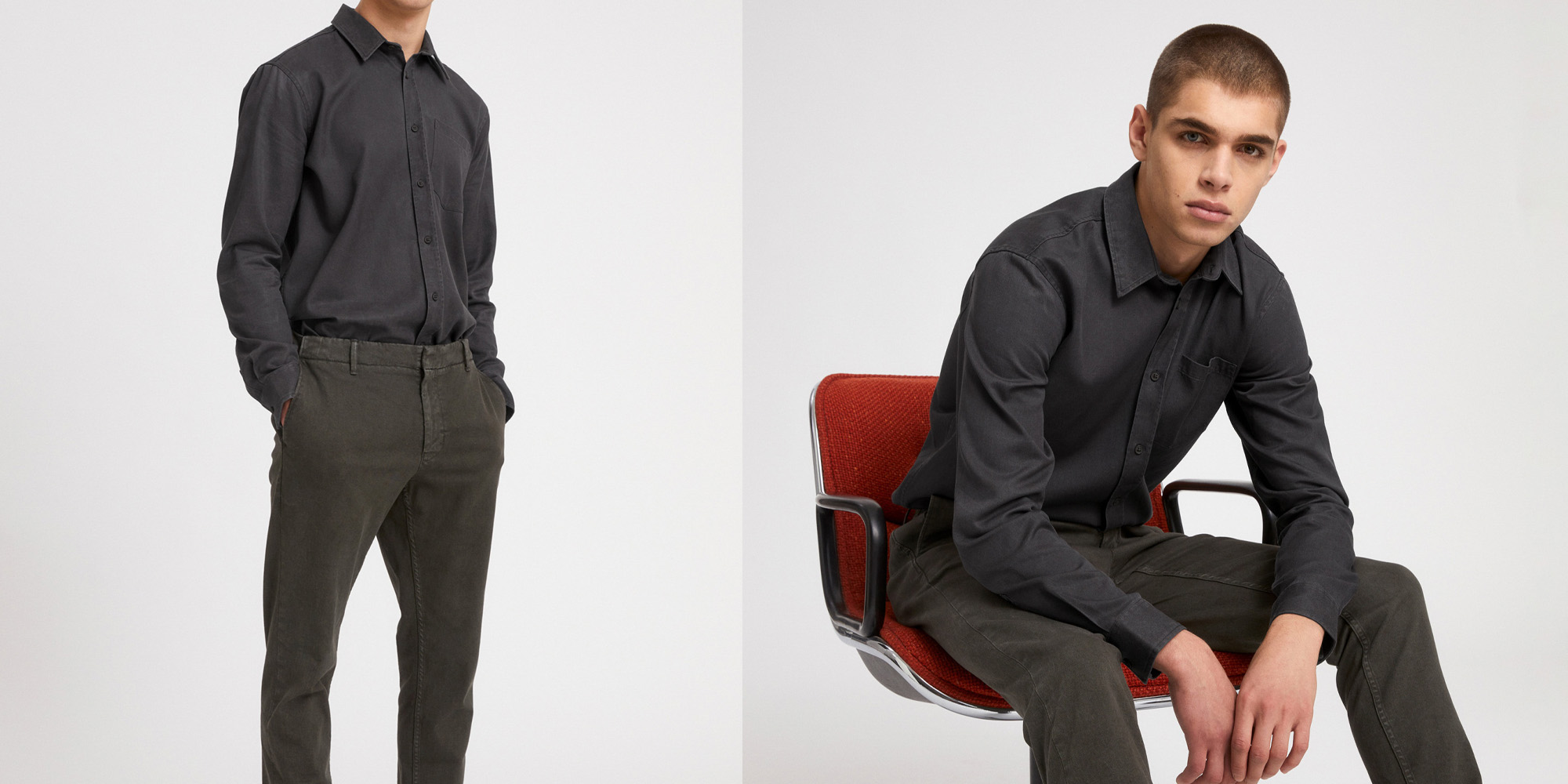 Man in ethical Armedangels shirt