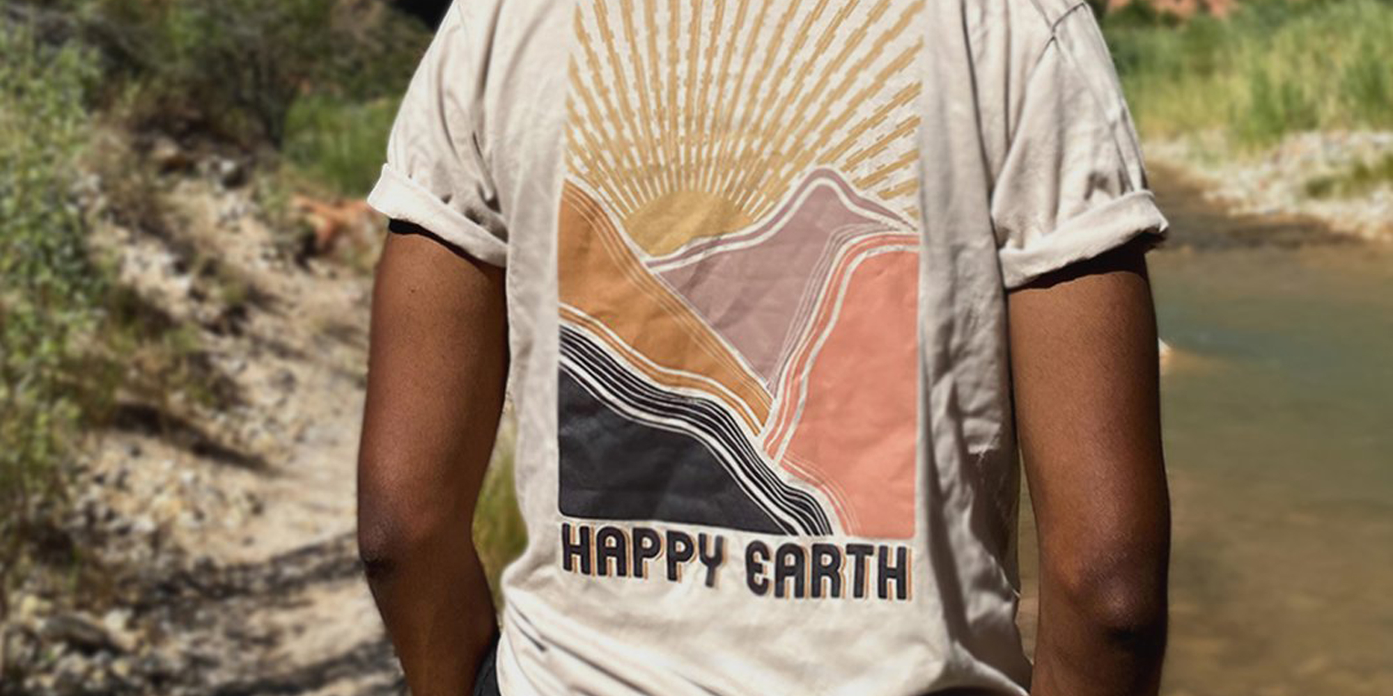 Man in ethical t-shirt by Happy Earth