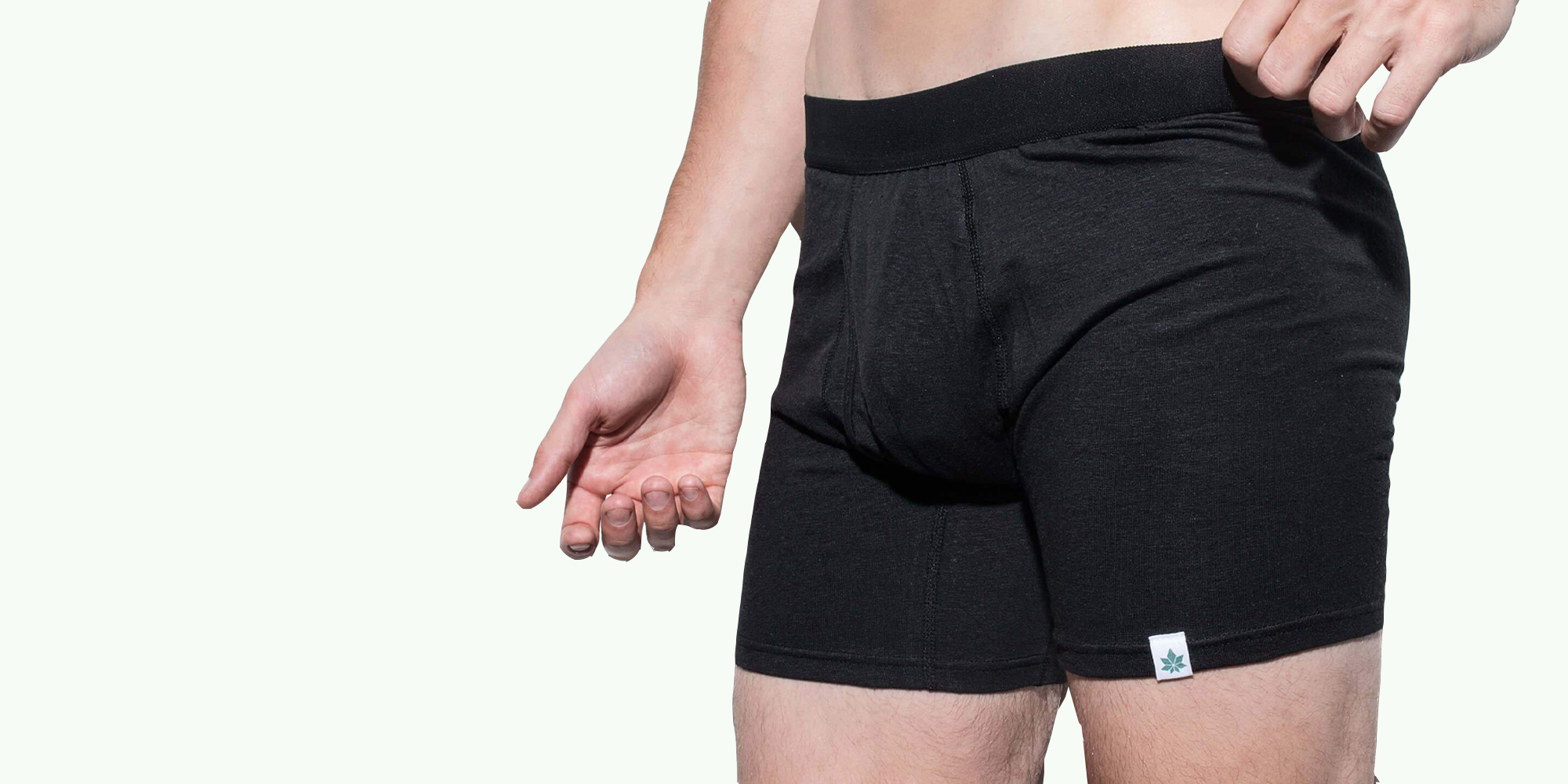 Man in WAMA sustainable men's underwear