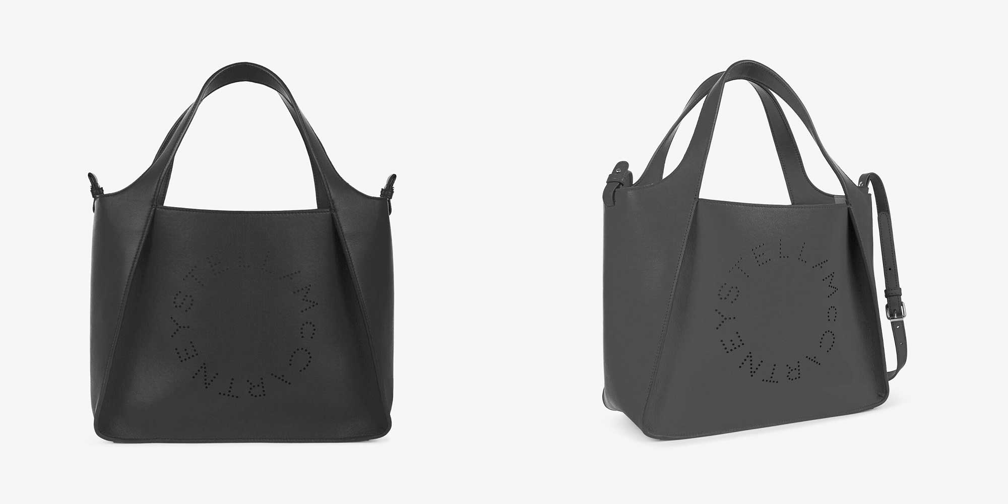 black sustainable tote by Stella McCartney