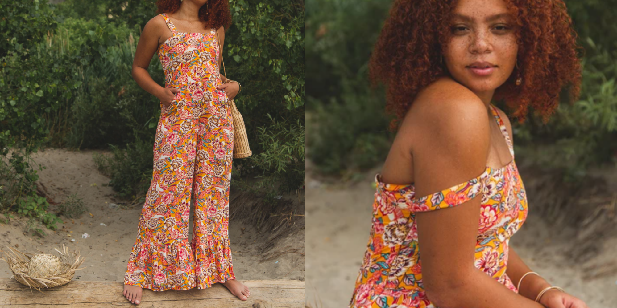 sustainable ecovero floral jumpsuit by TAMGA Designs