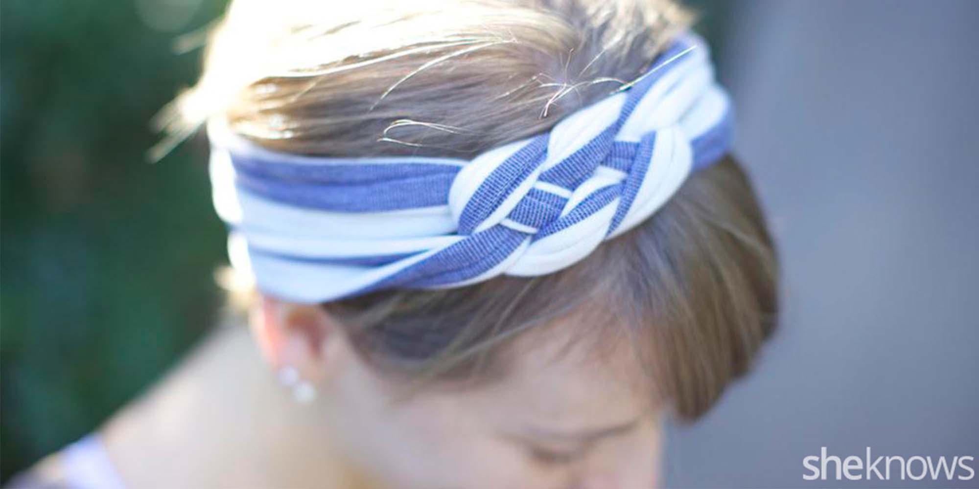 Stretched t-shirts to headbands.