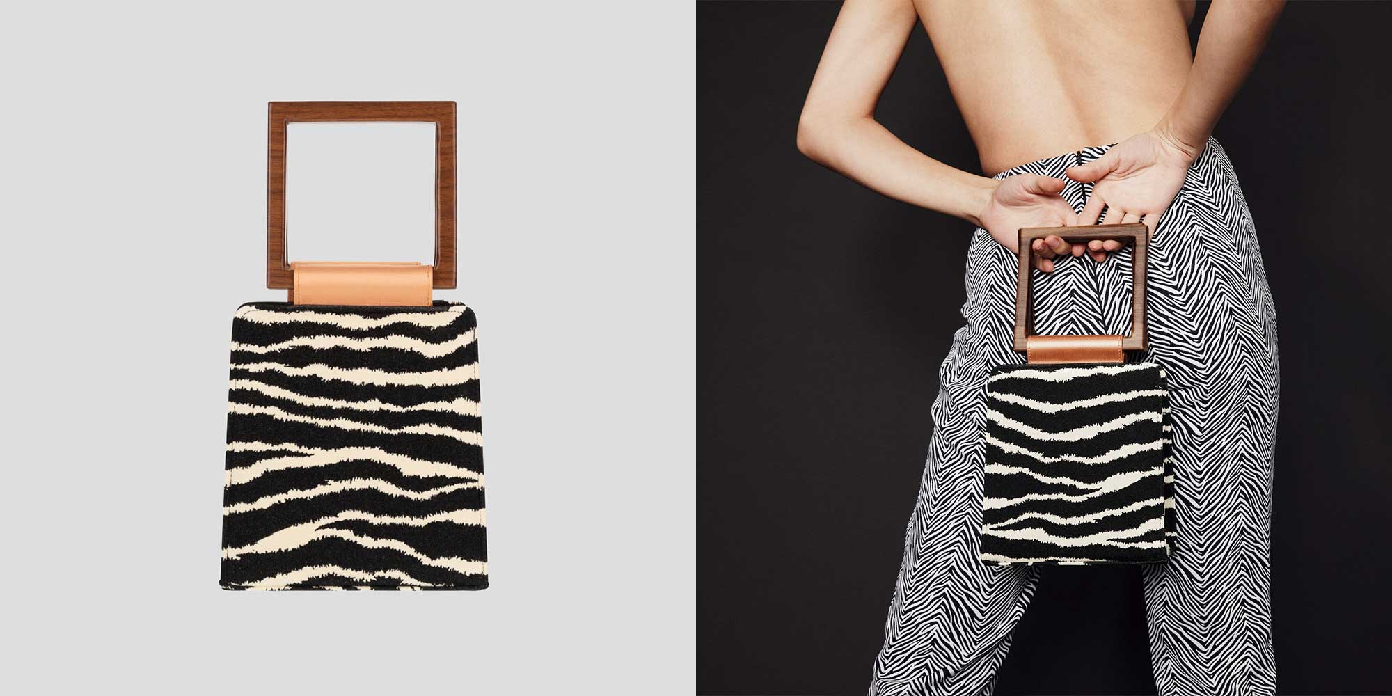 zebra patterned bag by mashu