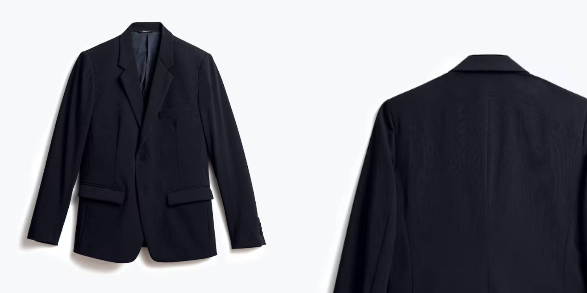 A classic black blazer from Ministry of Supply.