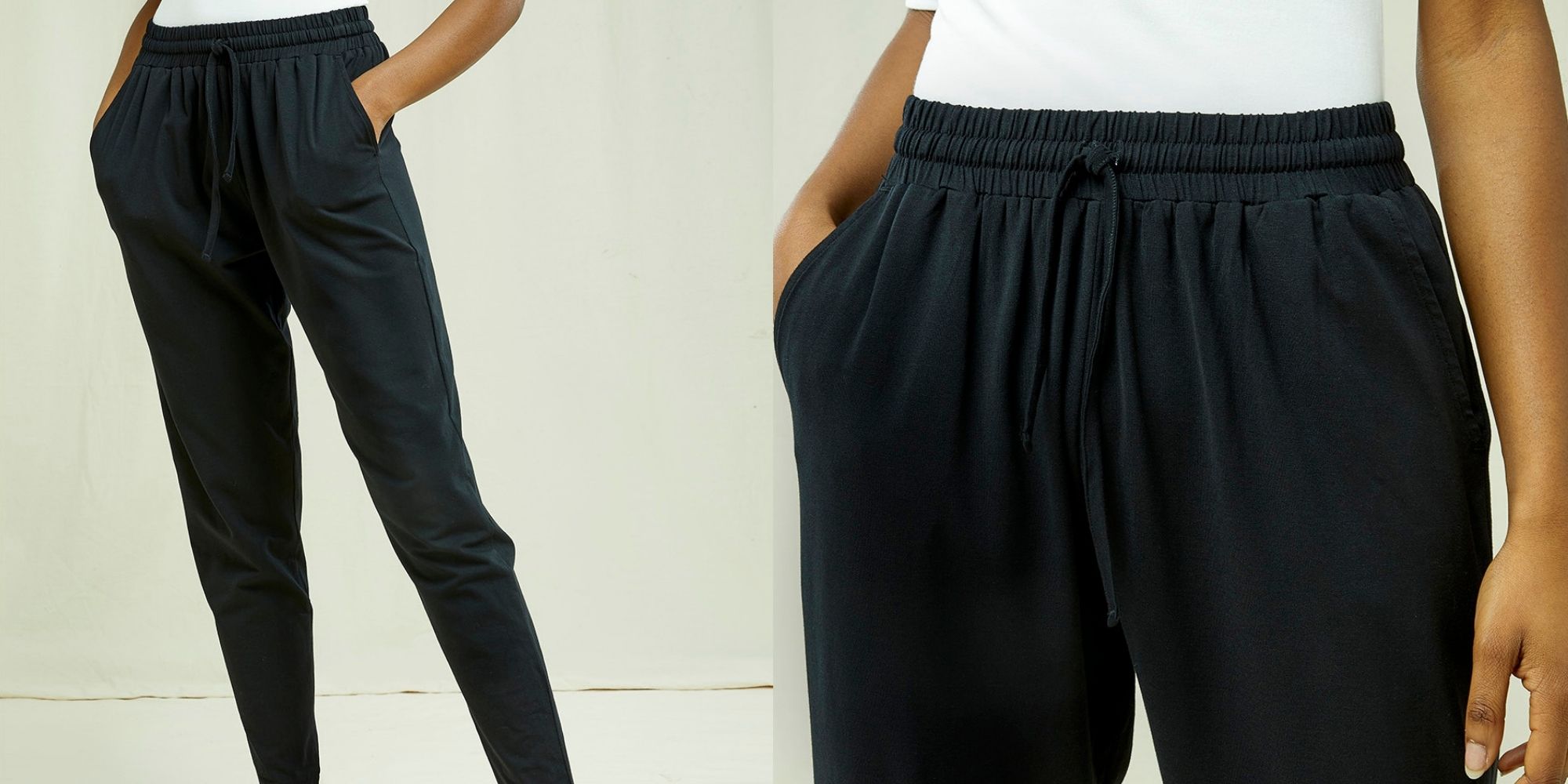 black sustainable pants by People Tree