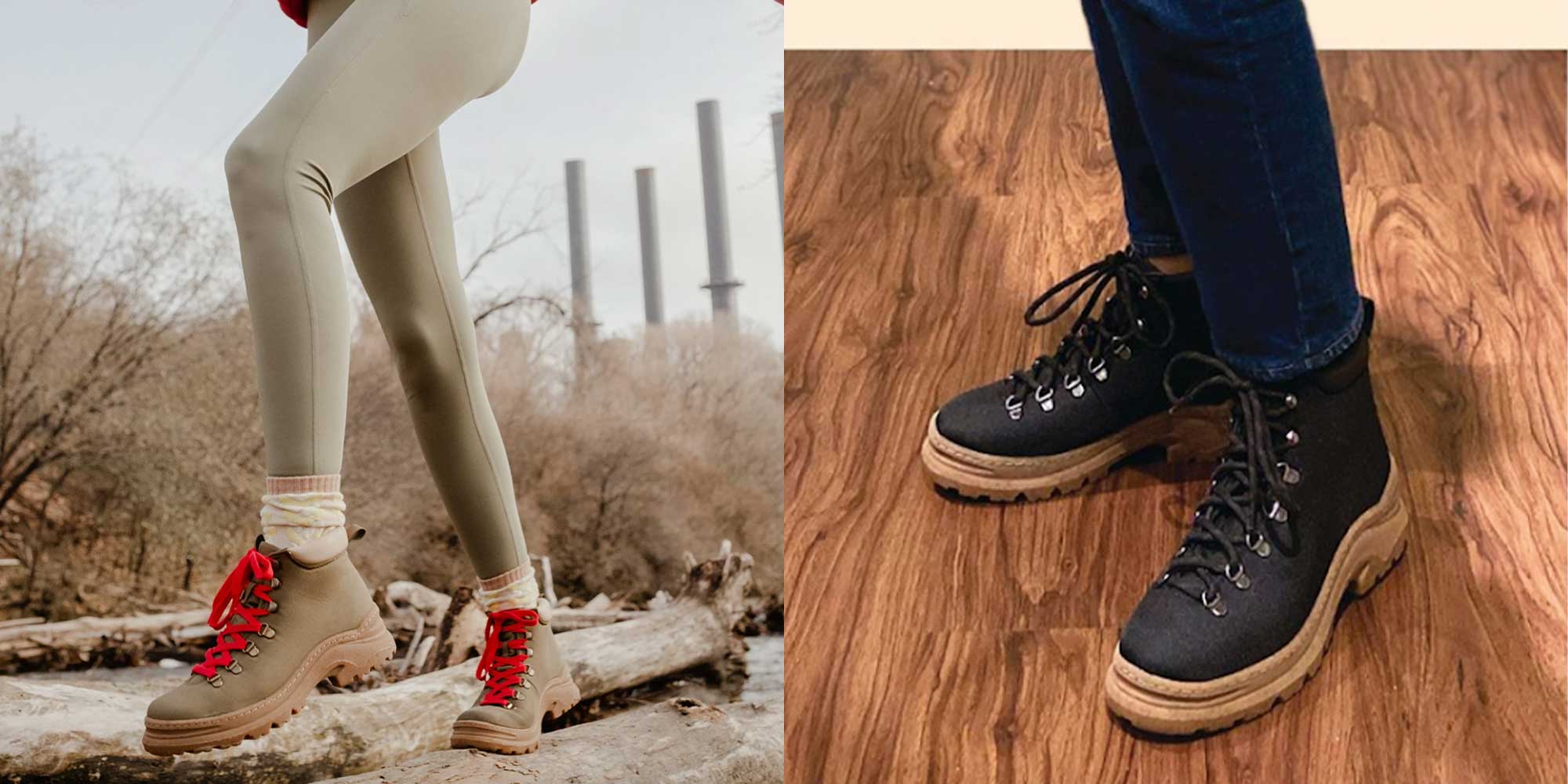 sustainable weekender boot from fashion brand Alice + Whittles