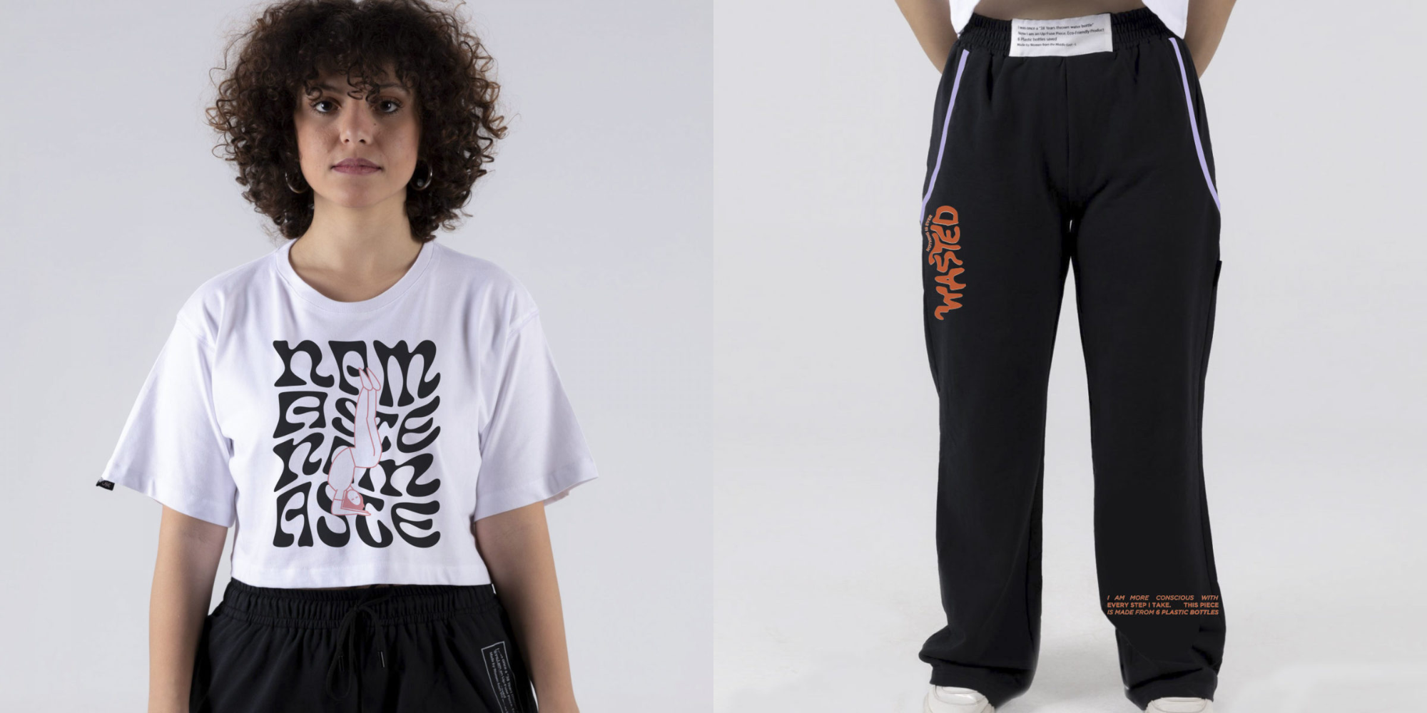 person in crop top and pants by Up-fuse