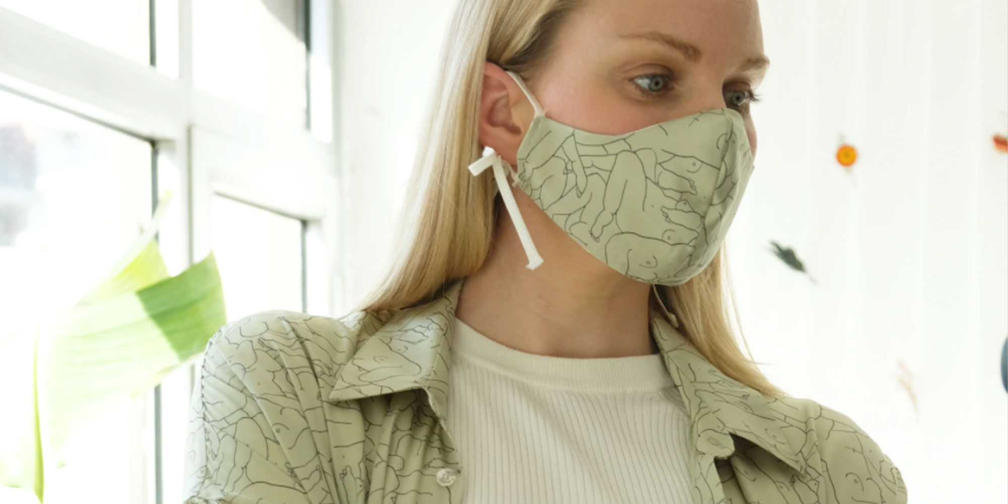 fashionable face mask by sustainable brand OhSevenDays