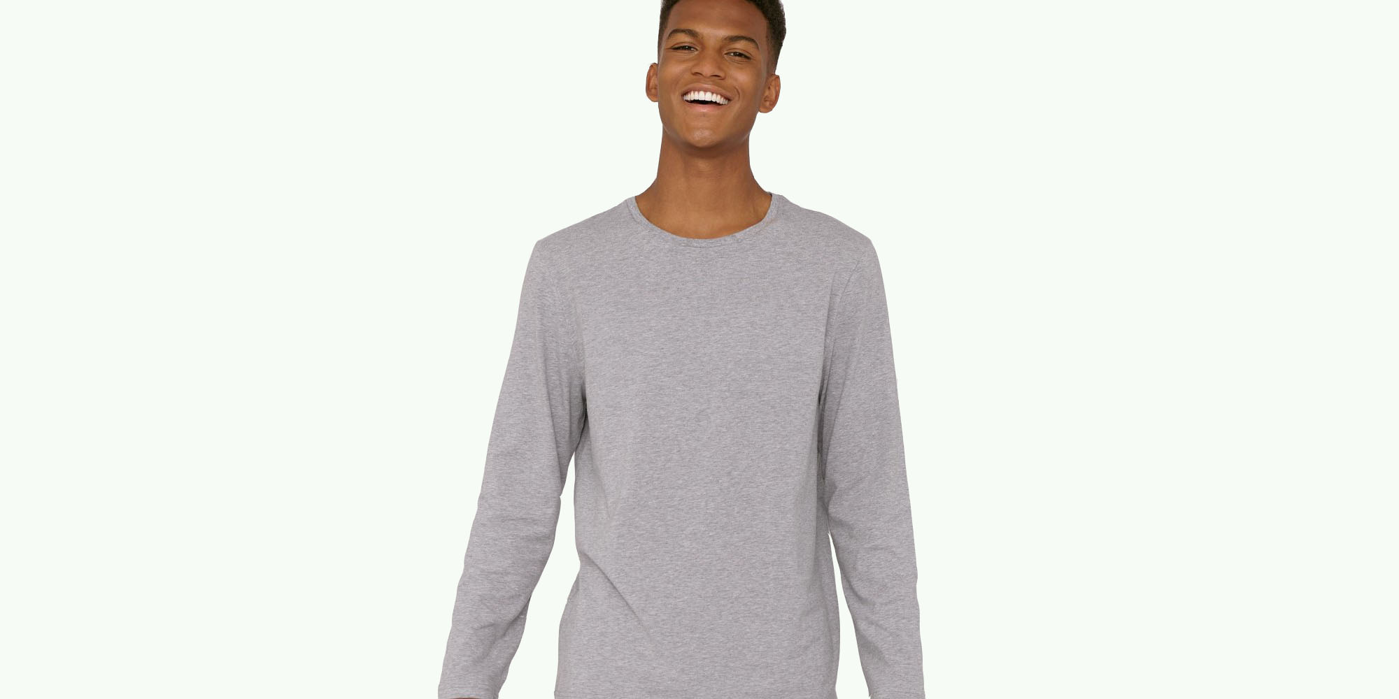 Gray long sleeve day tee by Organic Basics