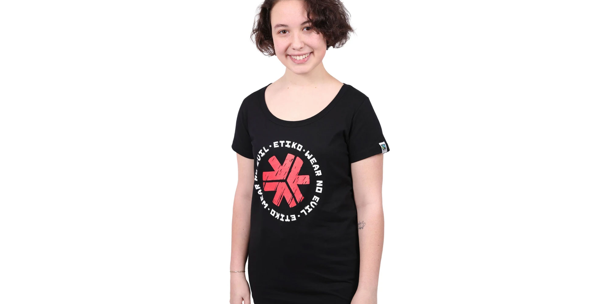 black etiko slogan t-shirt