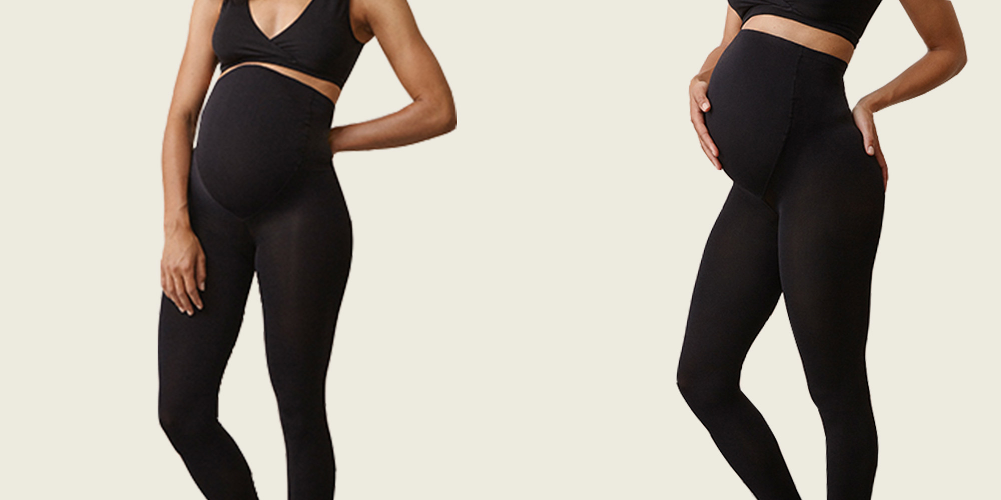Sustainable maternity tights in black