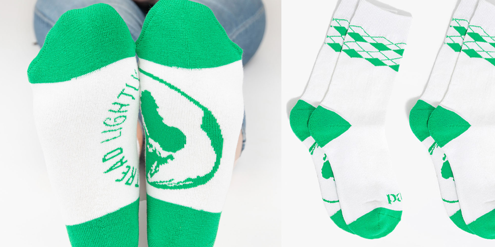 Sustainable green pact socks