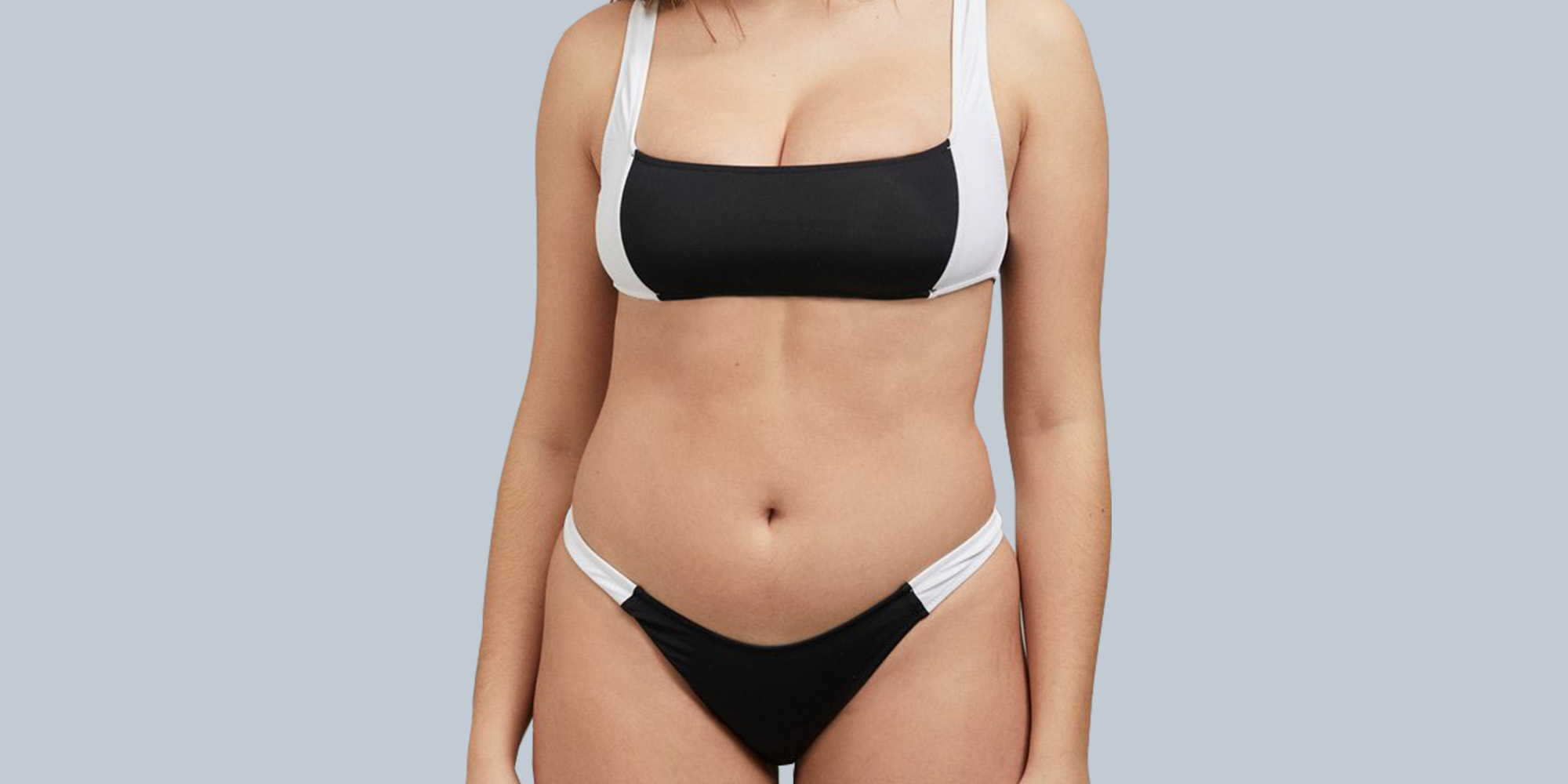 Colour blocked black and white ethical bikini by allSisters brand