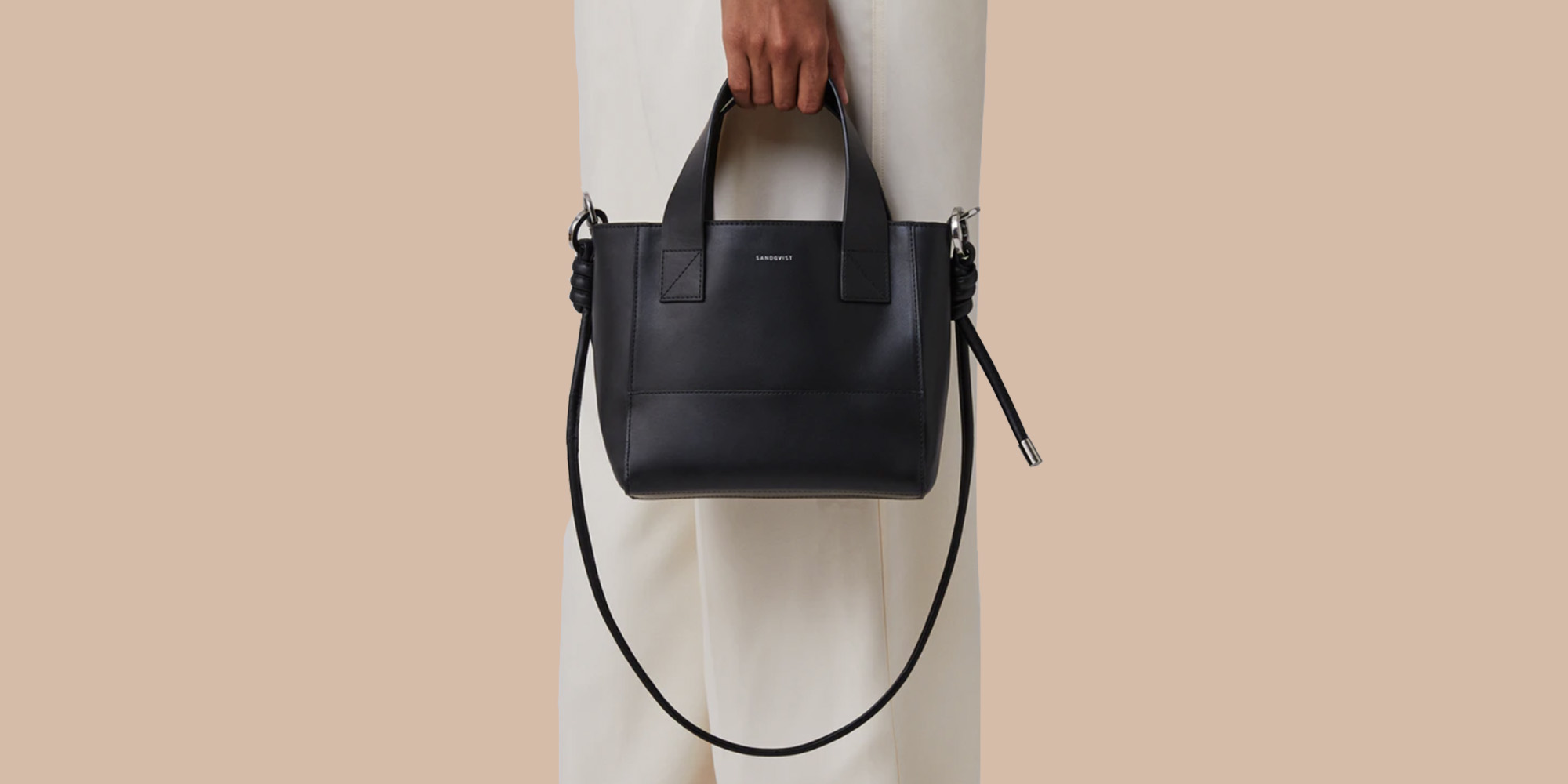 Black Sandqvist ethical handbag