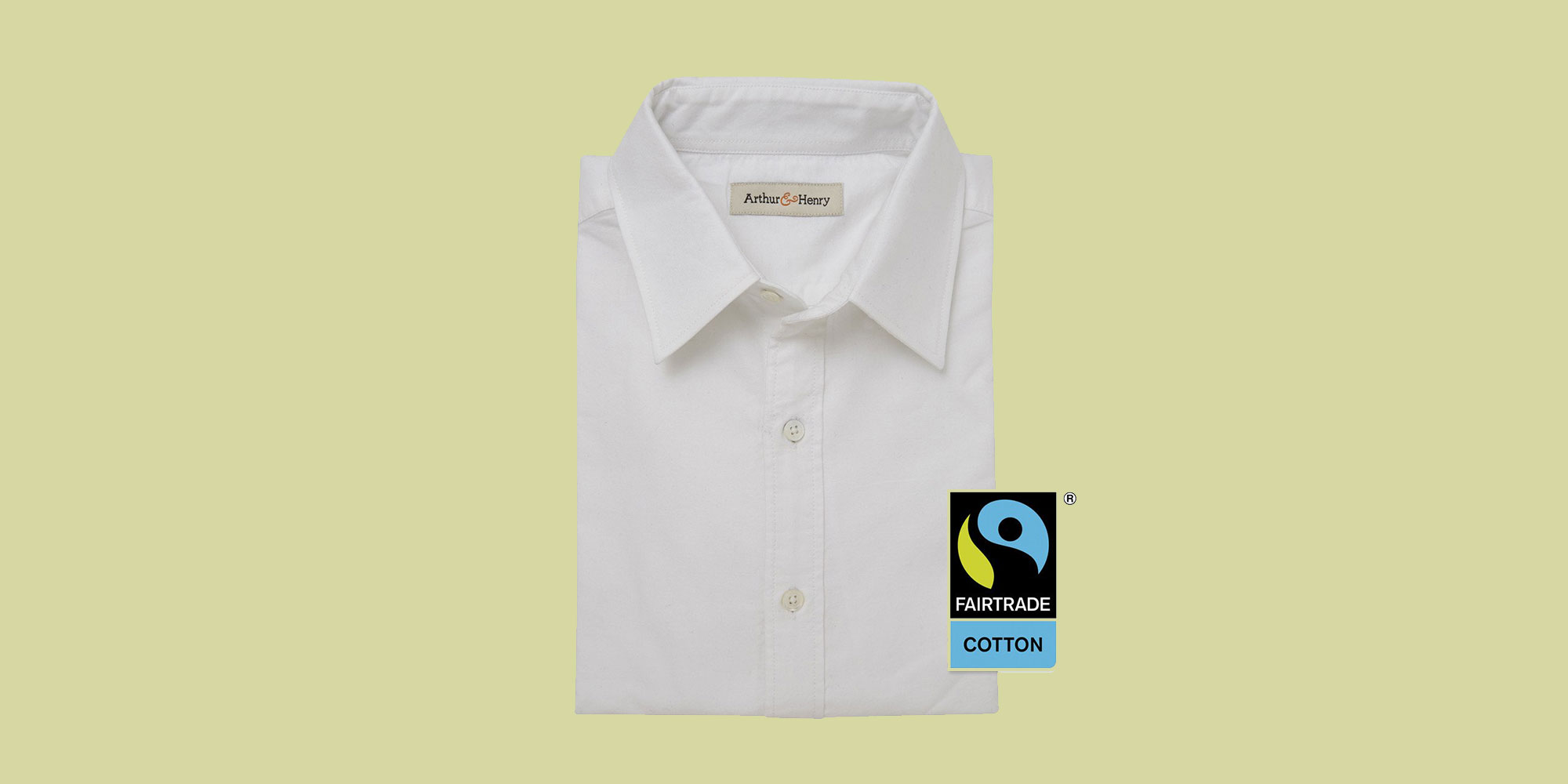 white fairtrade shirt by Arthur and Henry