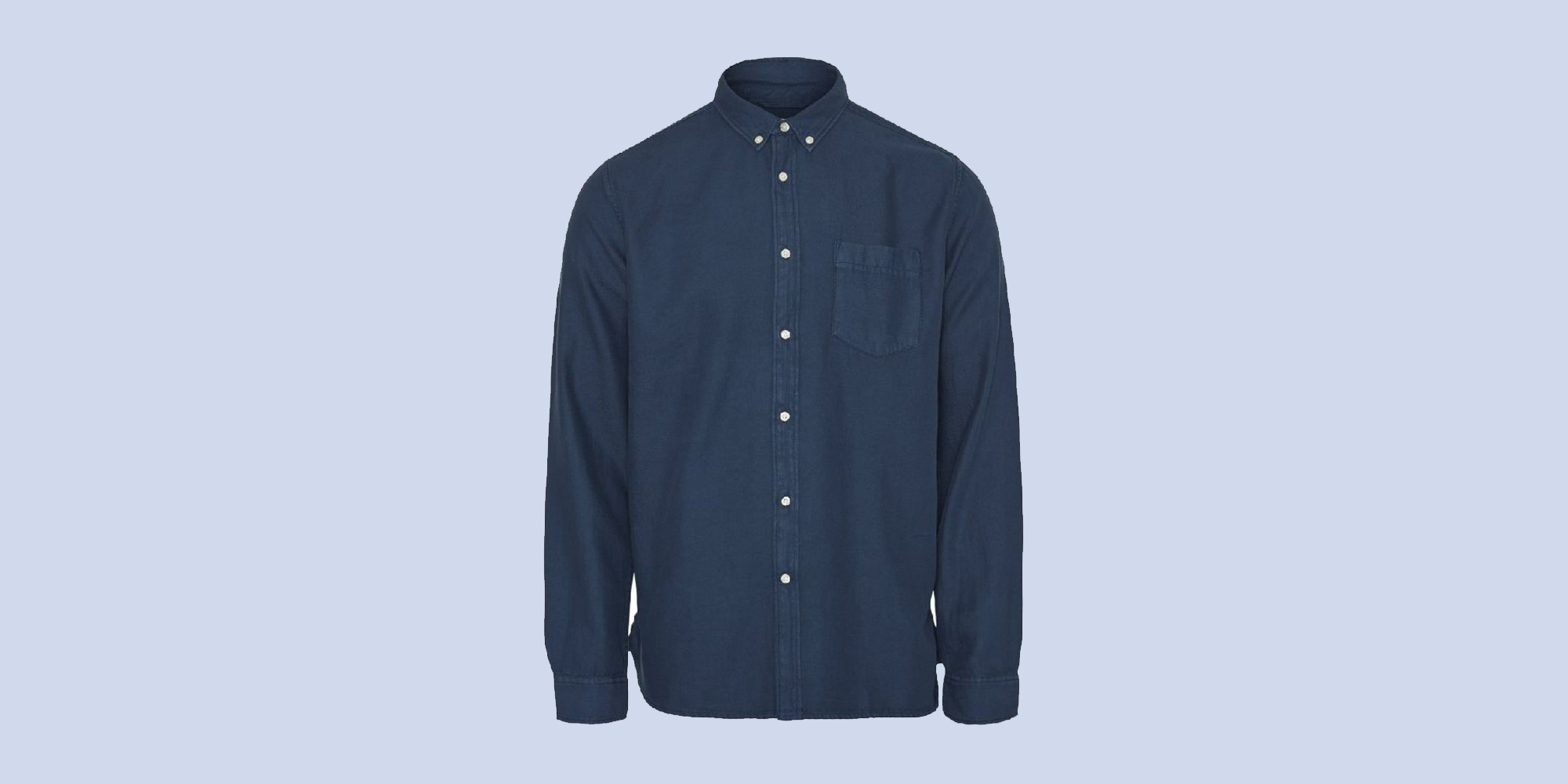 dark blue denim shirt by knowledge cotton apparel