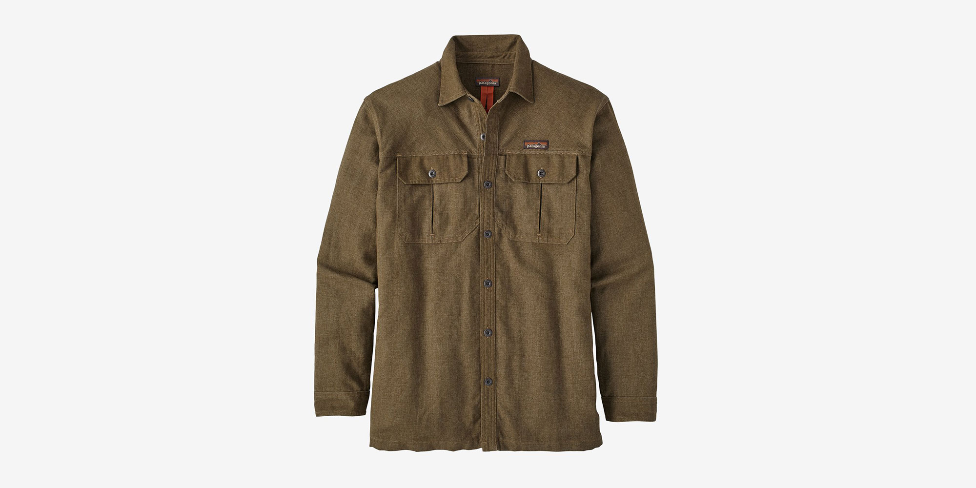brown sustainable overshirt patagonia