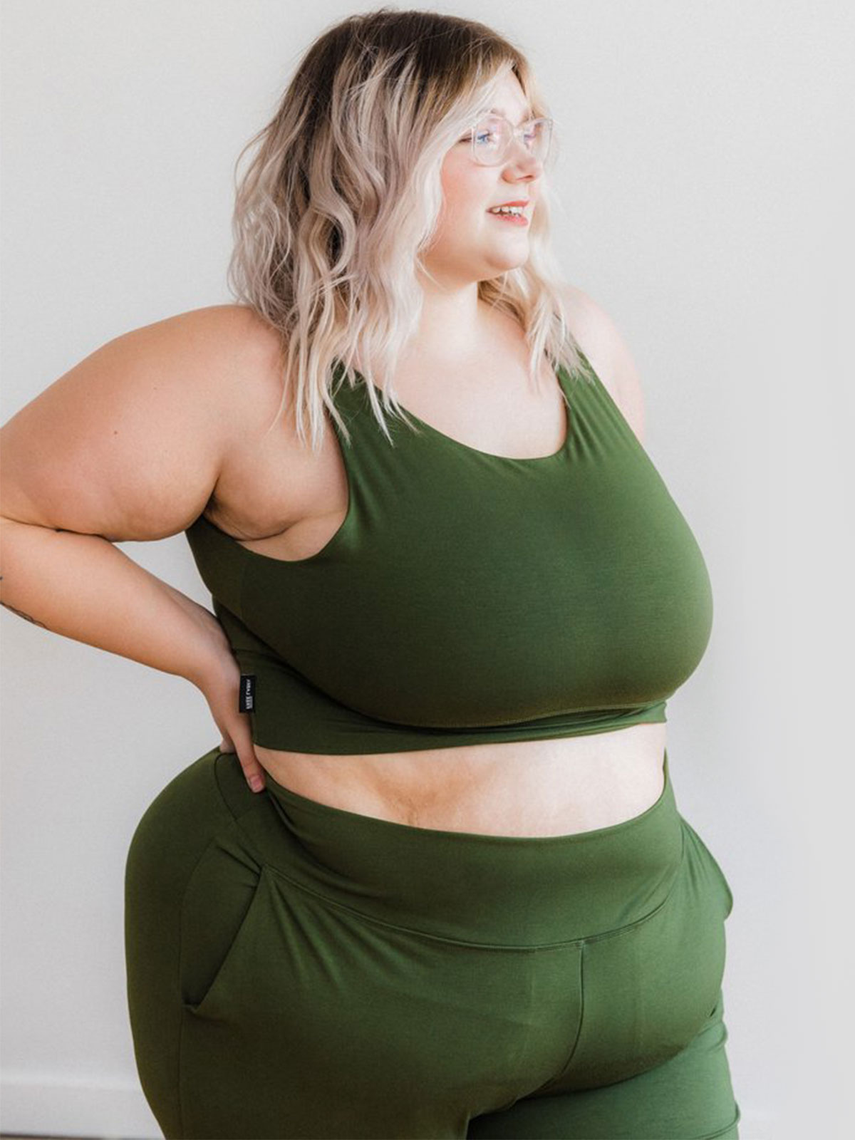 woman wearing ethica bra