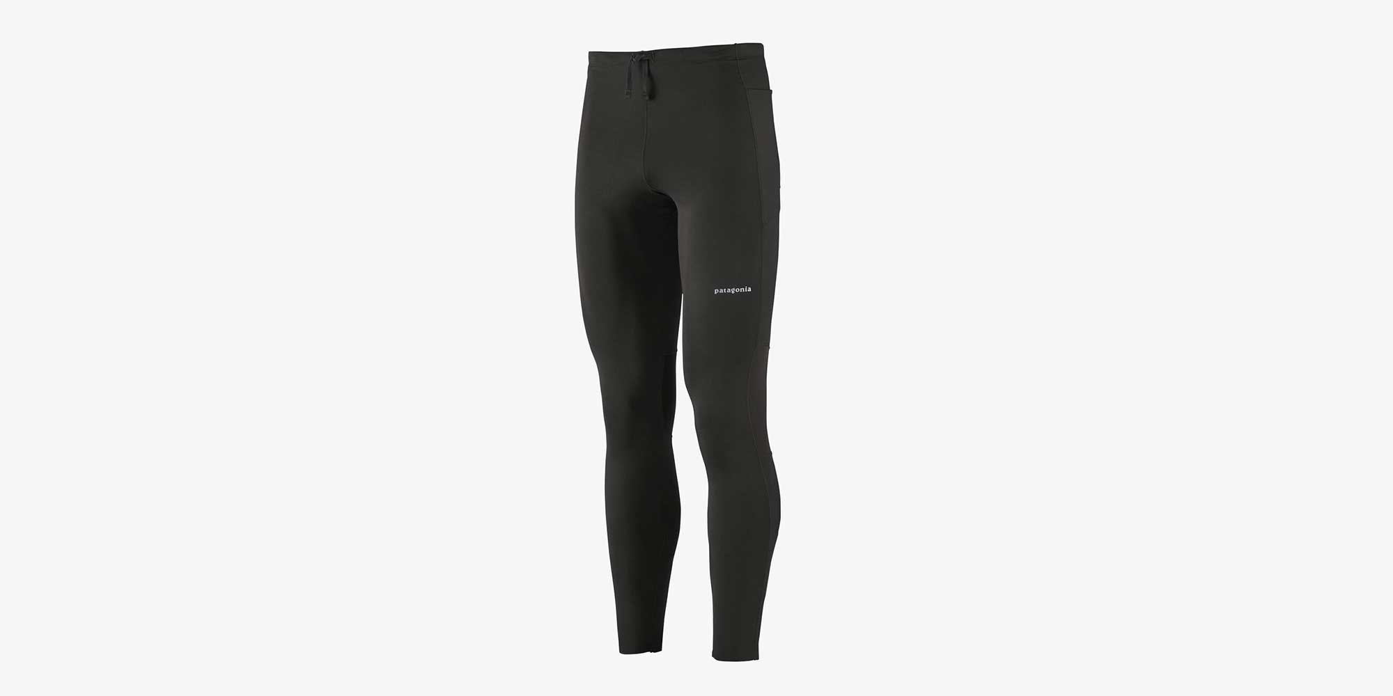 black mens patagonia running leggings