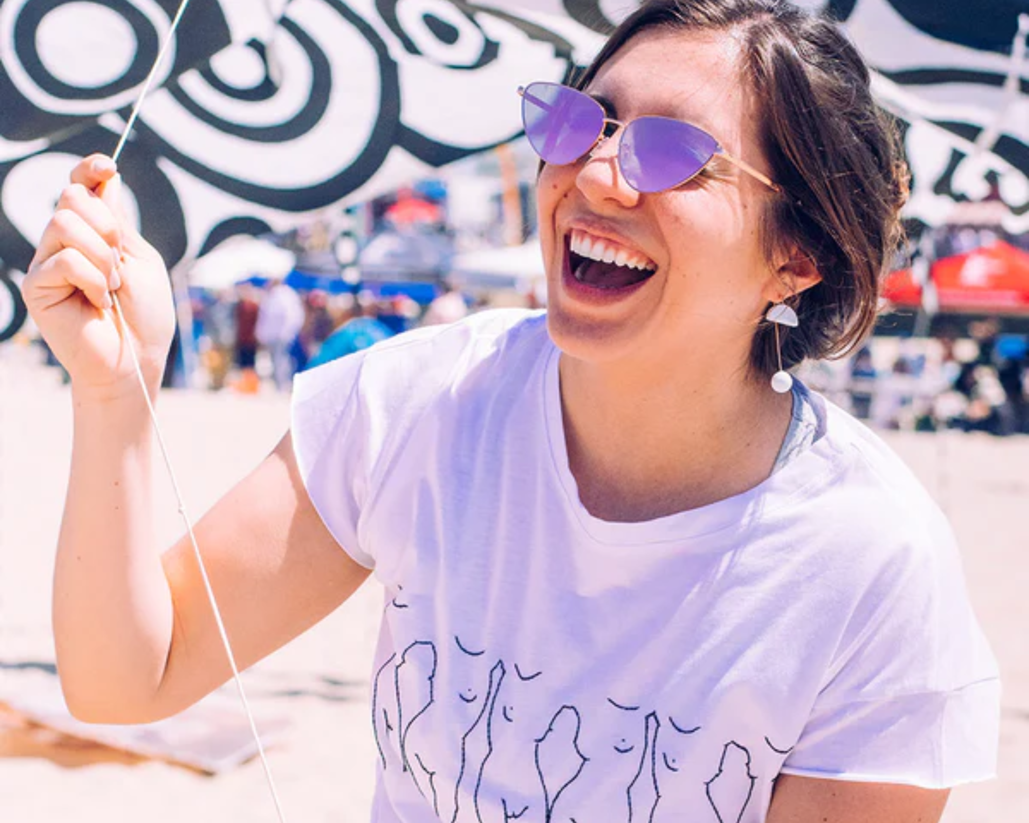 Someone in NEOCOCO's signature hand embroidered tee.
