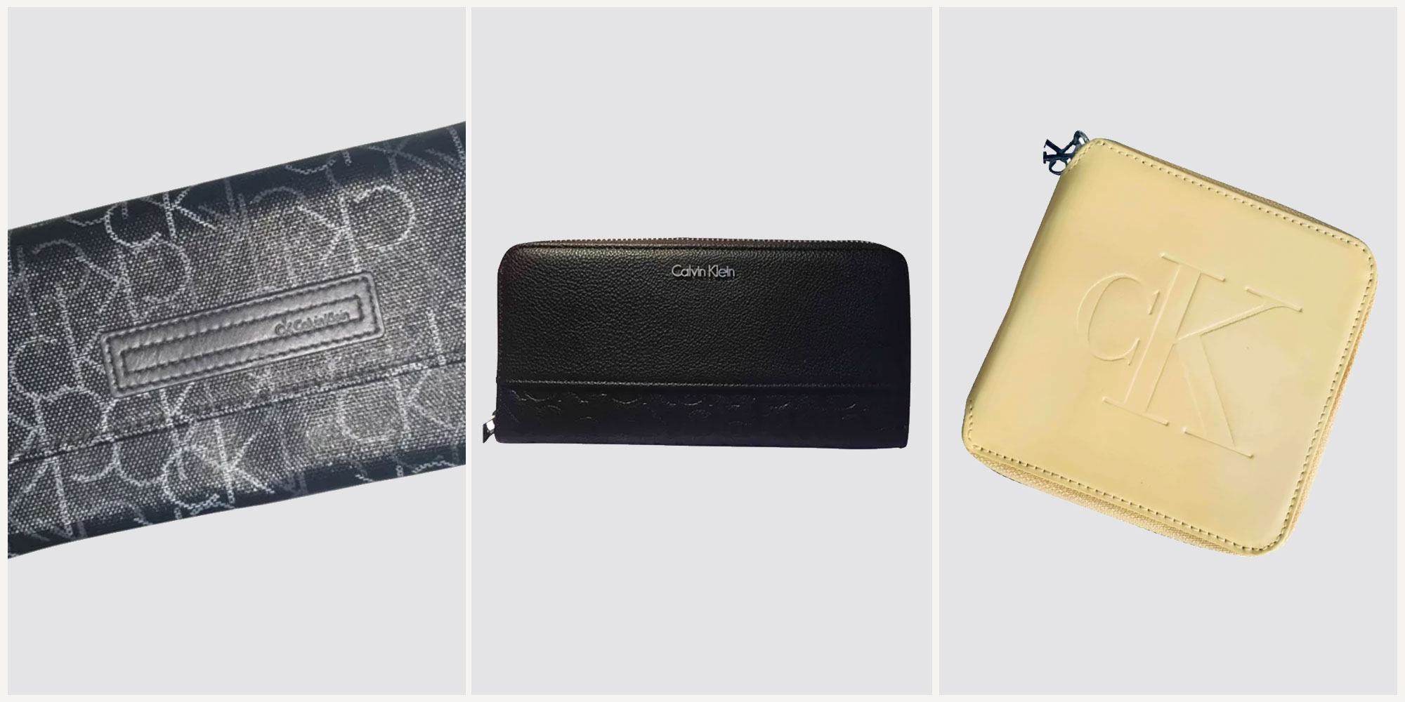 three second hand Calvin Klein wallets from Vestiaire Collective listings