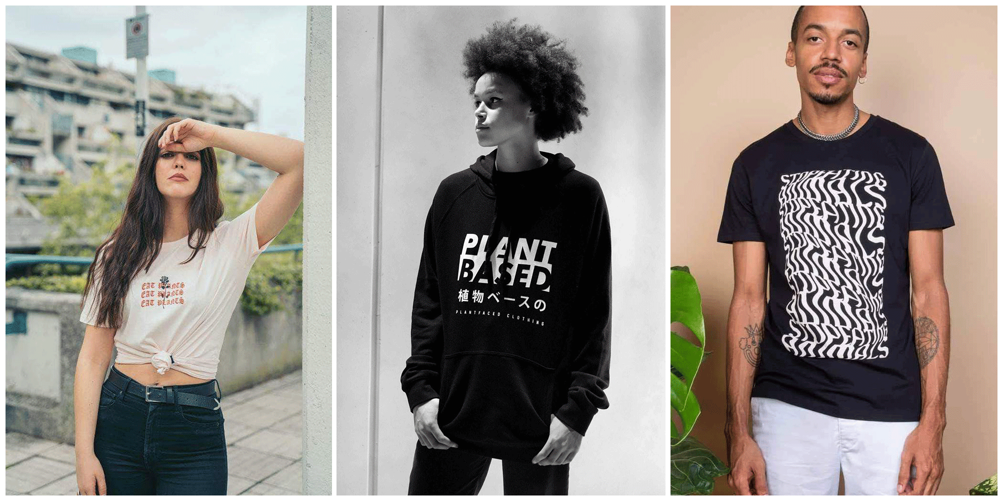 3 images of plant faced's latest collection