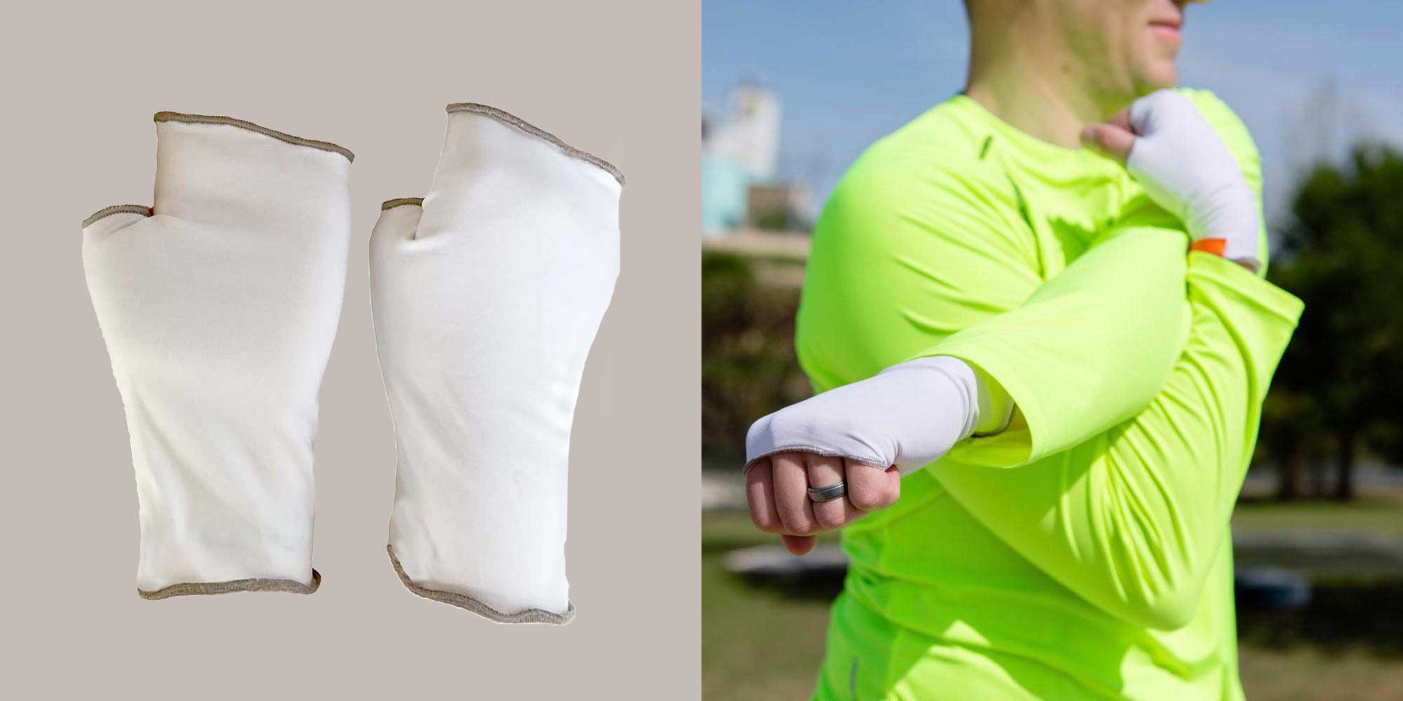 runner wearing sun gloves by eclipse