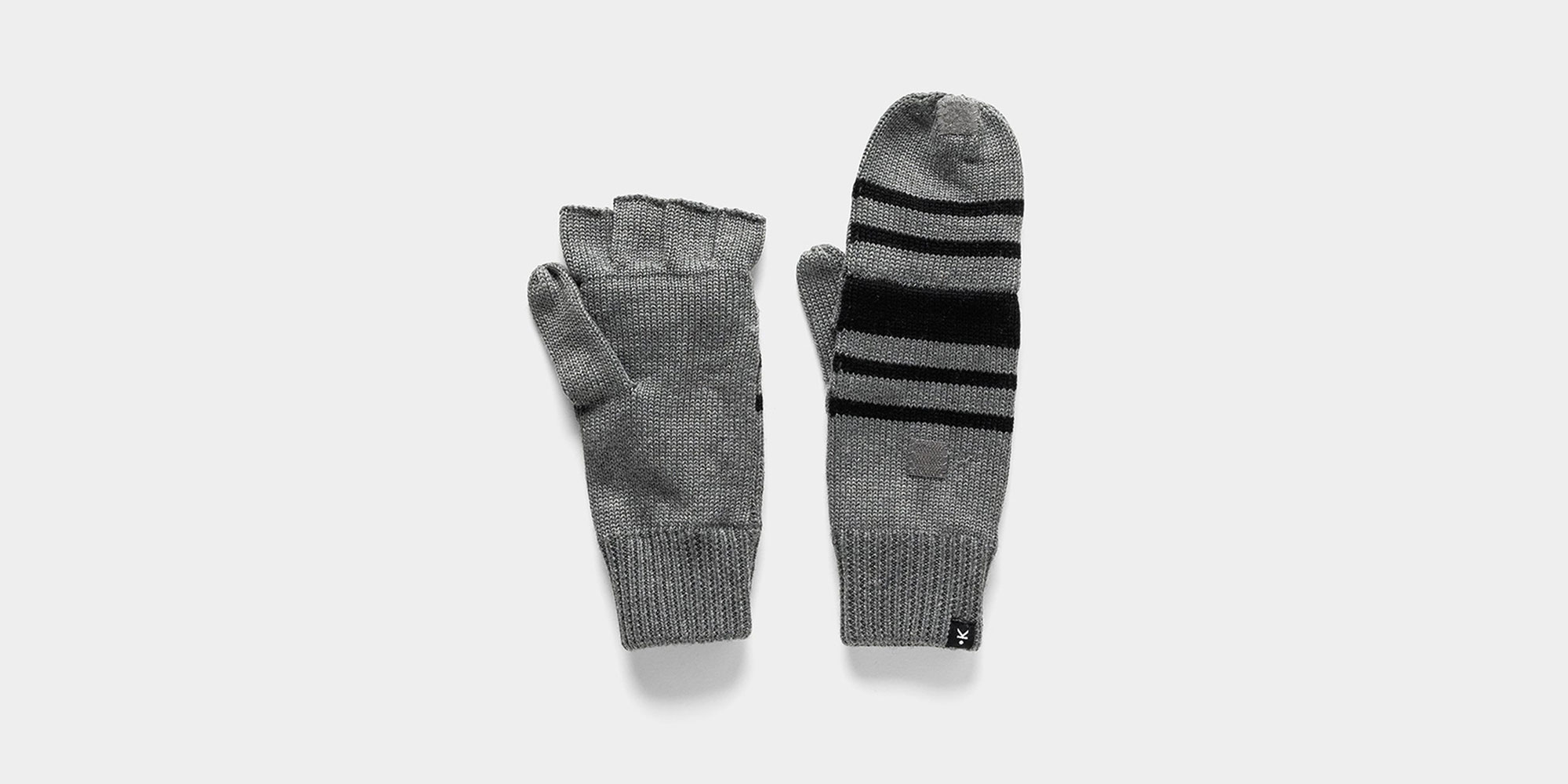 grey sustainable mittens by krochet kids