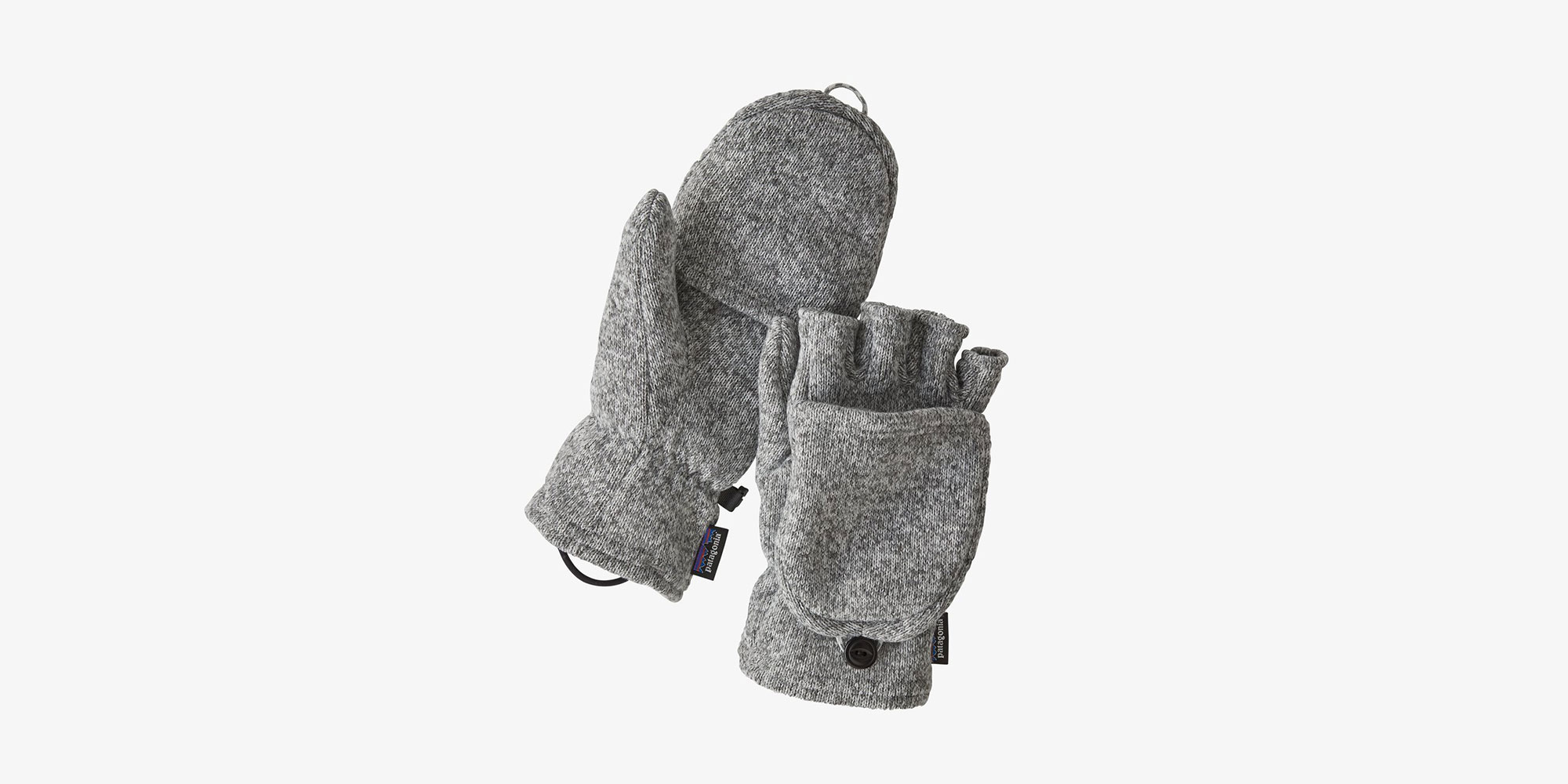 grey ethical mittens by patagonia