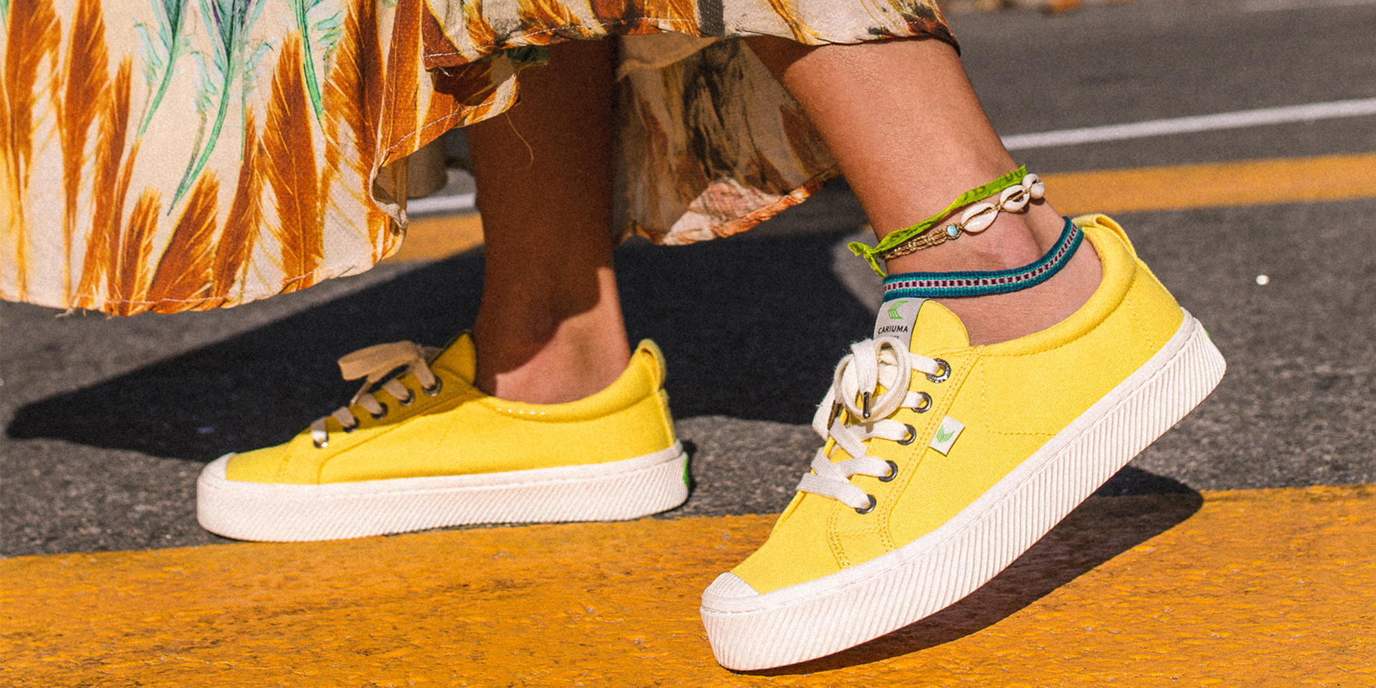 yellow sustainable skate shoes by Cariuma brand