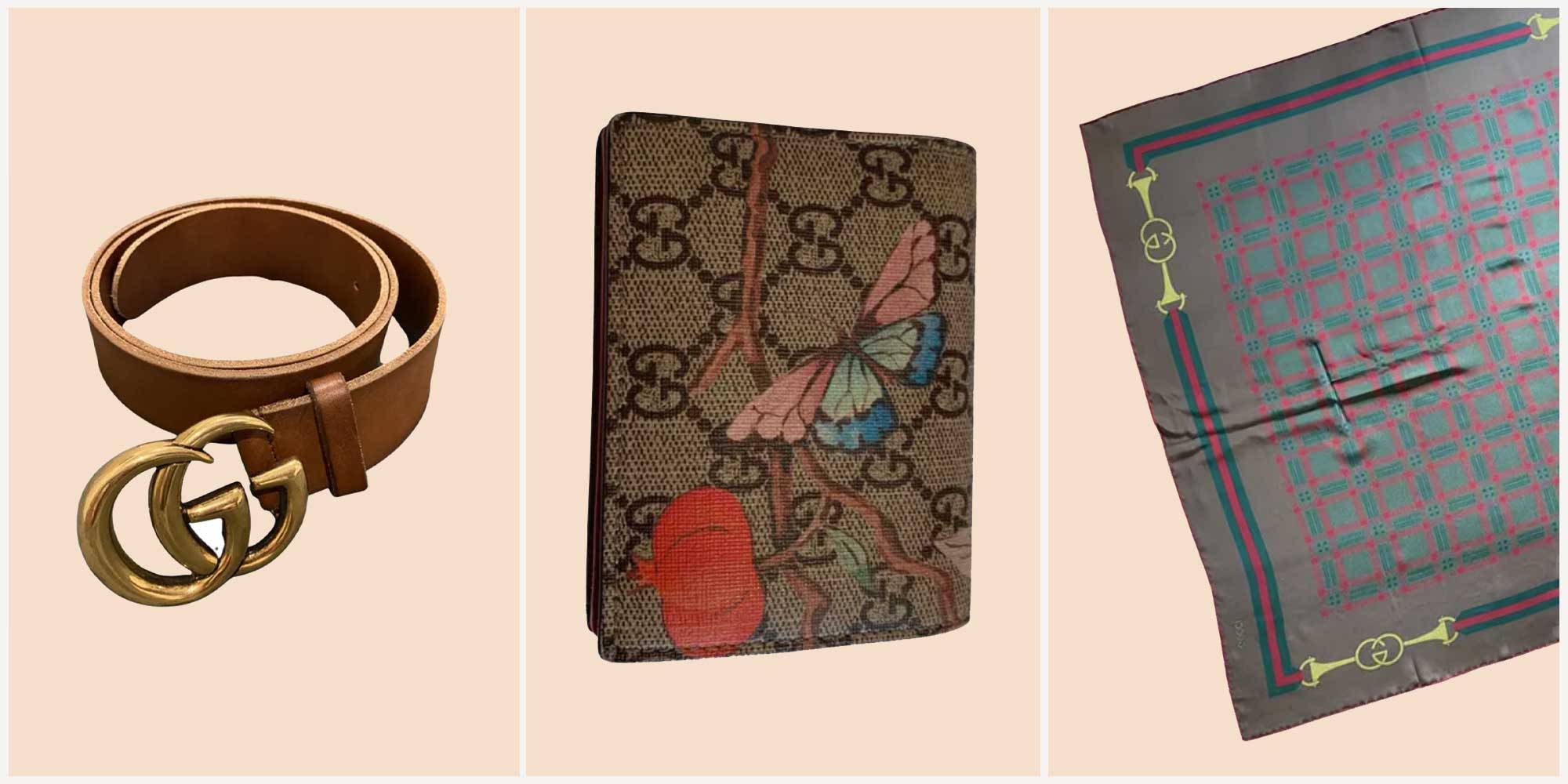 three second hand Gucci items from Vestiaire Collective listings