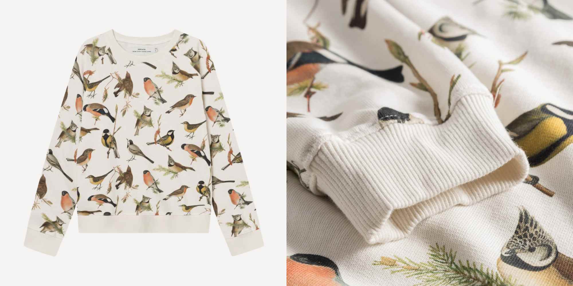 bird print sweatshirt from dedicated
