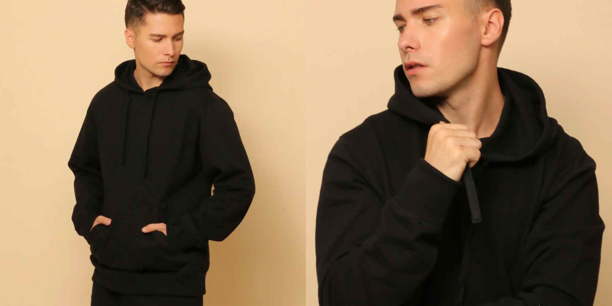black hoodie from cottonique