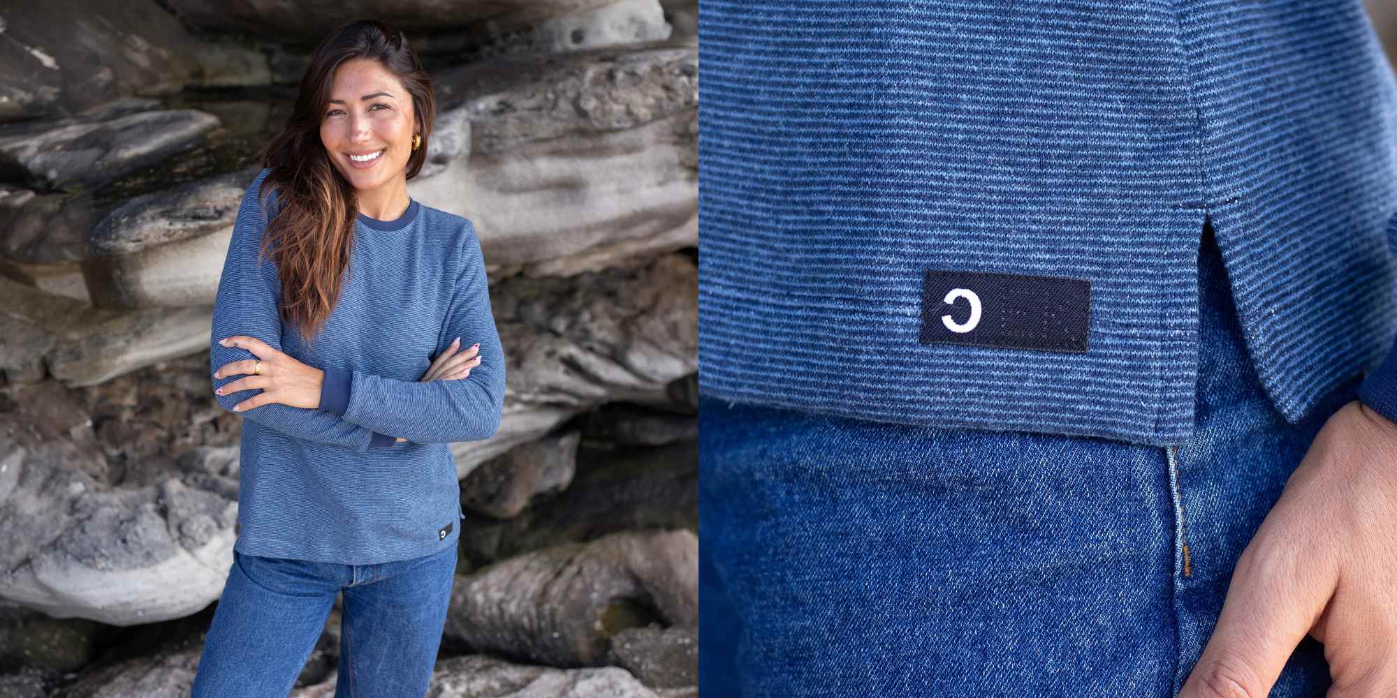 blue striped sweatshirt from citizenwolf
