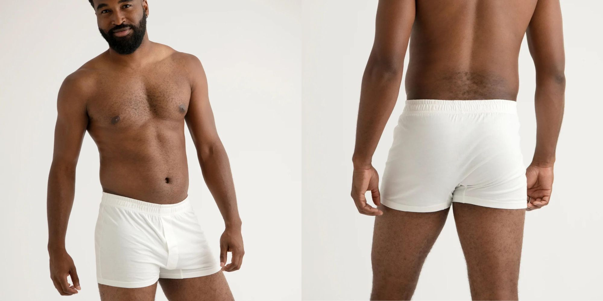 White organic cotton compostable men's briefs made by KENT.