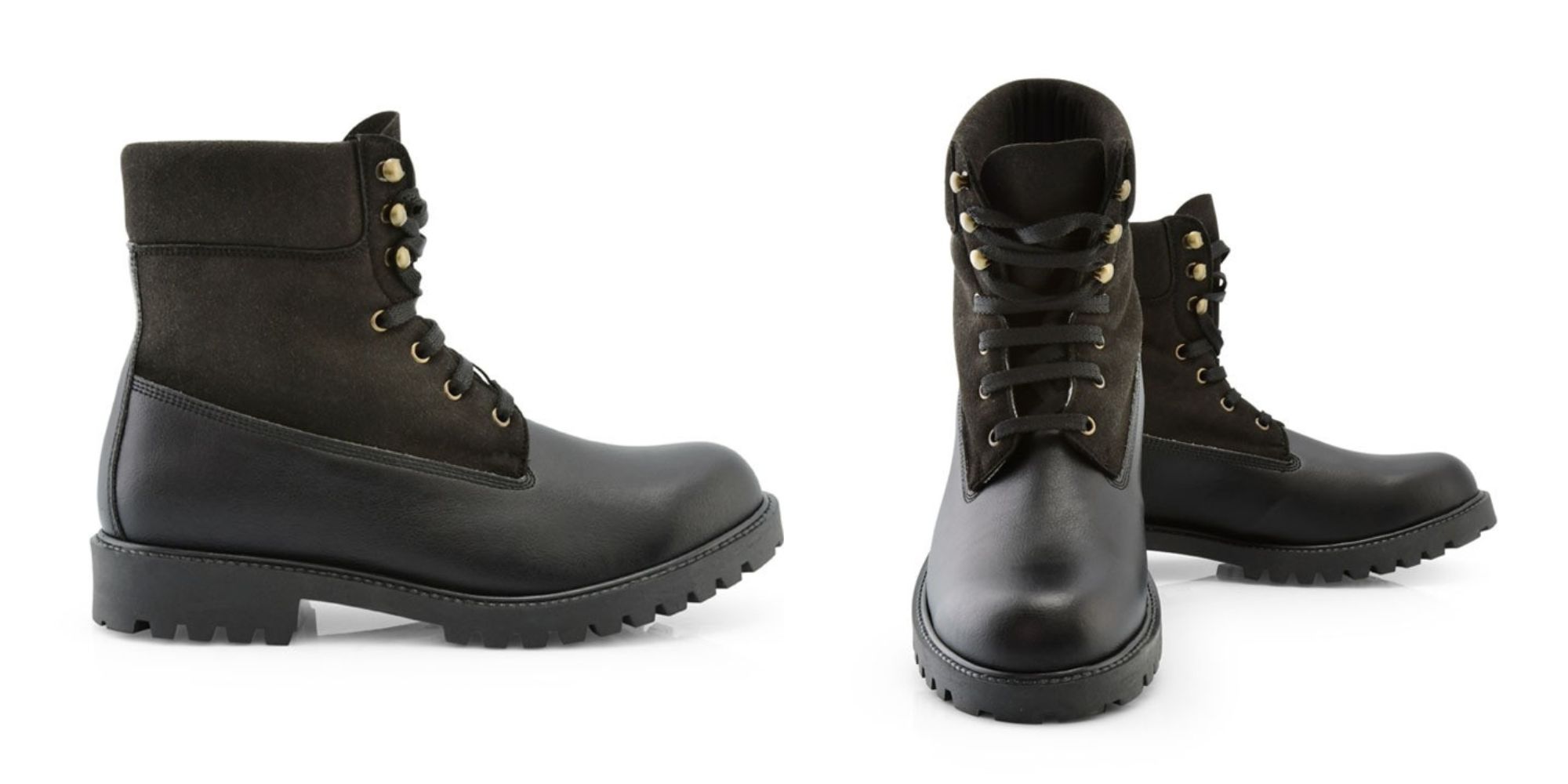 Black vegan winter boots designed by NOAH.