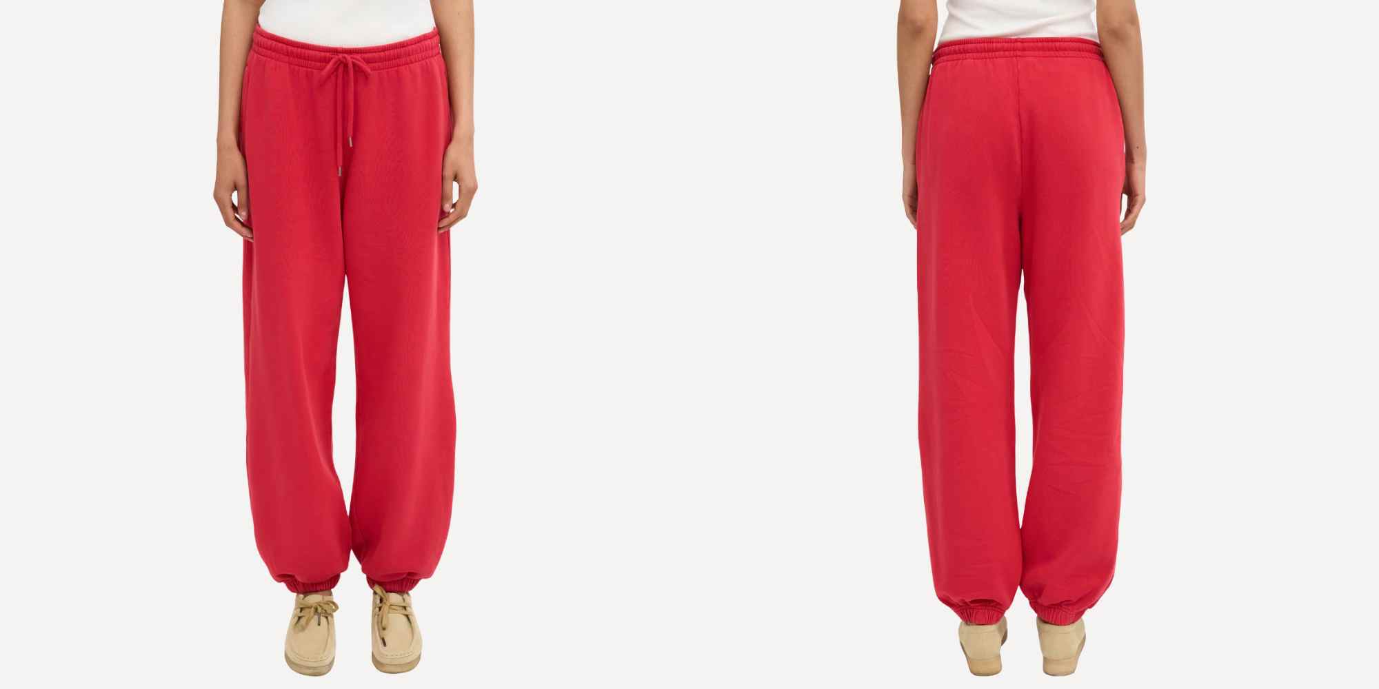 red sweatpants from colorful standard