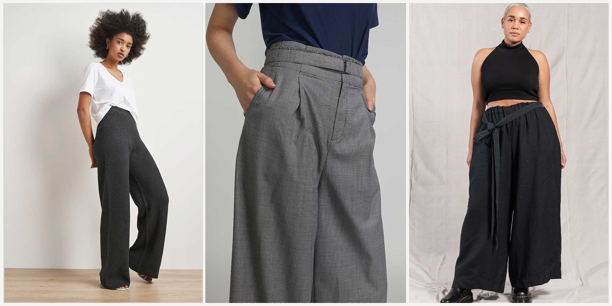 Gray wide leg pants best sale