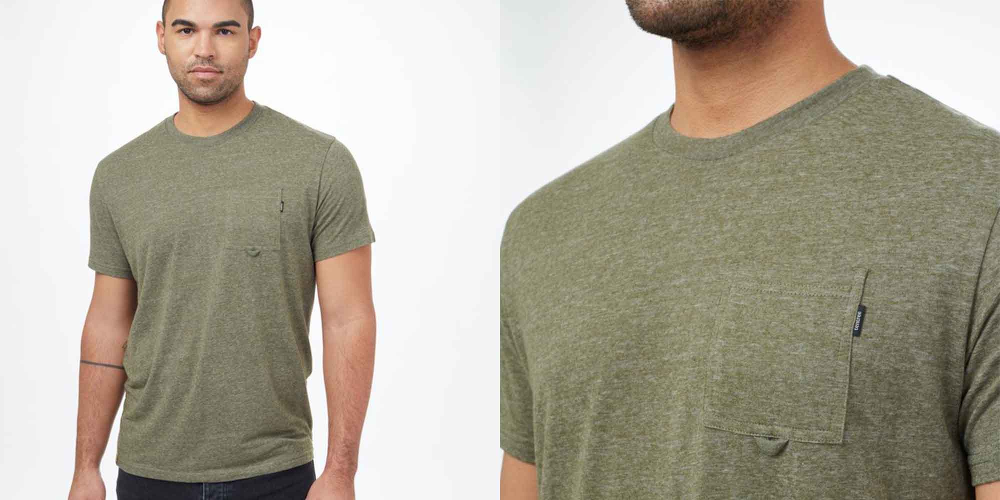 eco-friendly green hemp tshirt for men by tentree