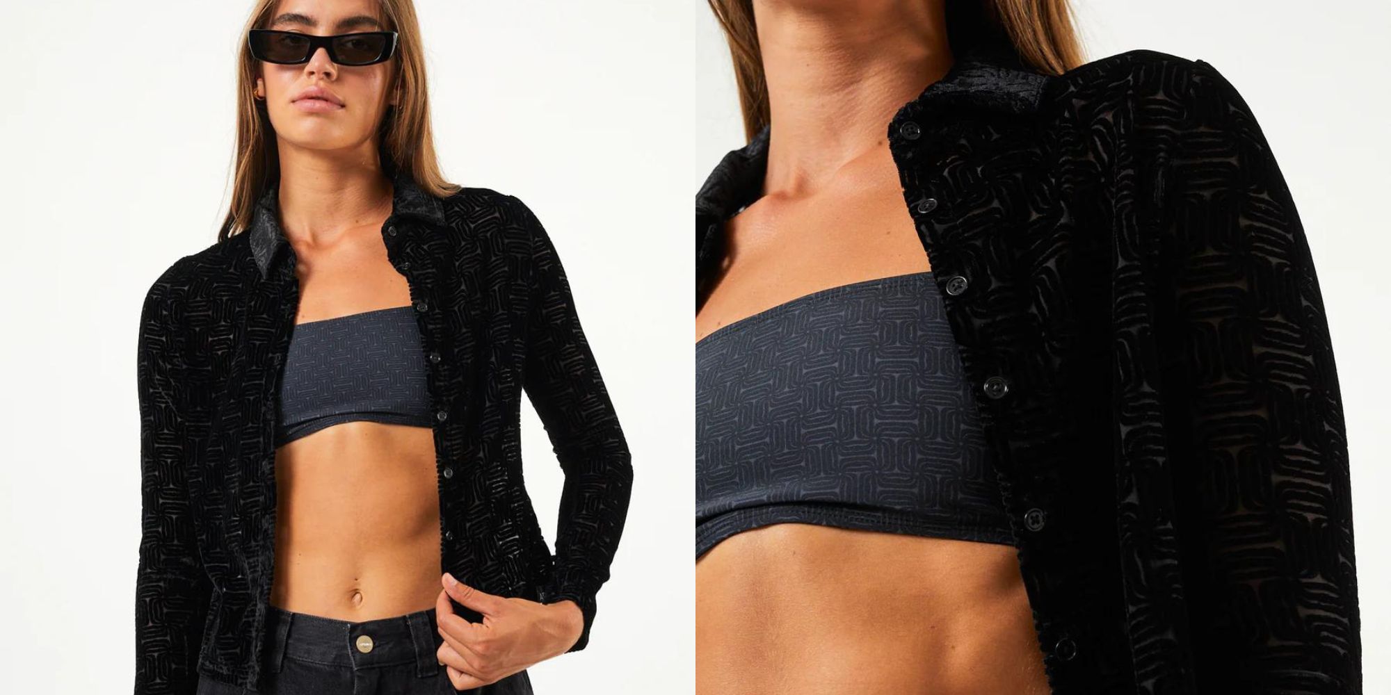 A black sheer top by Afends.