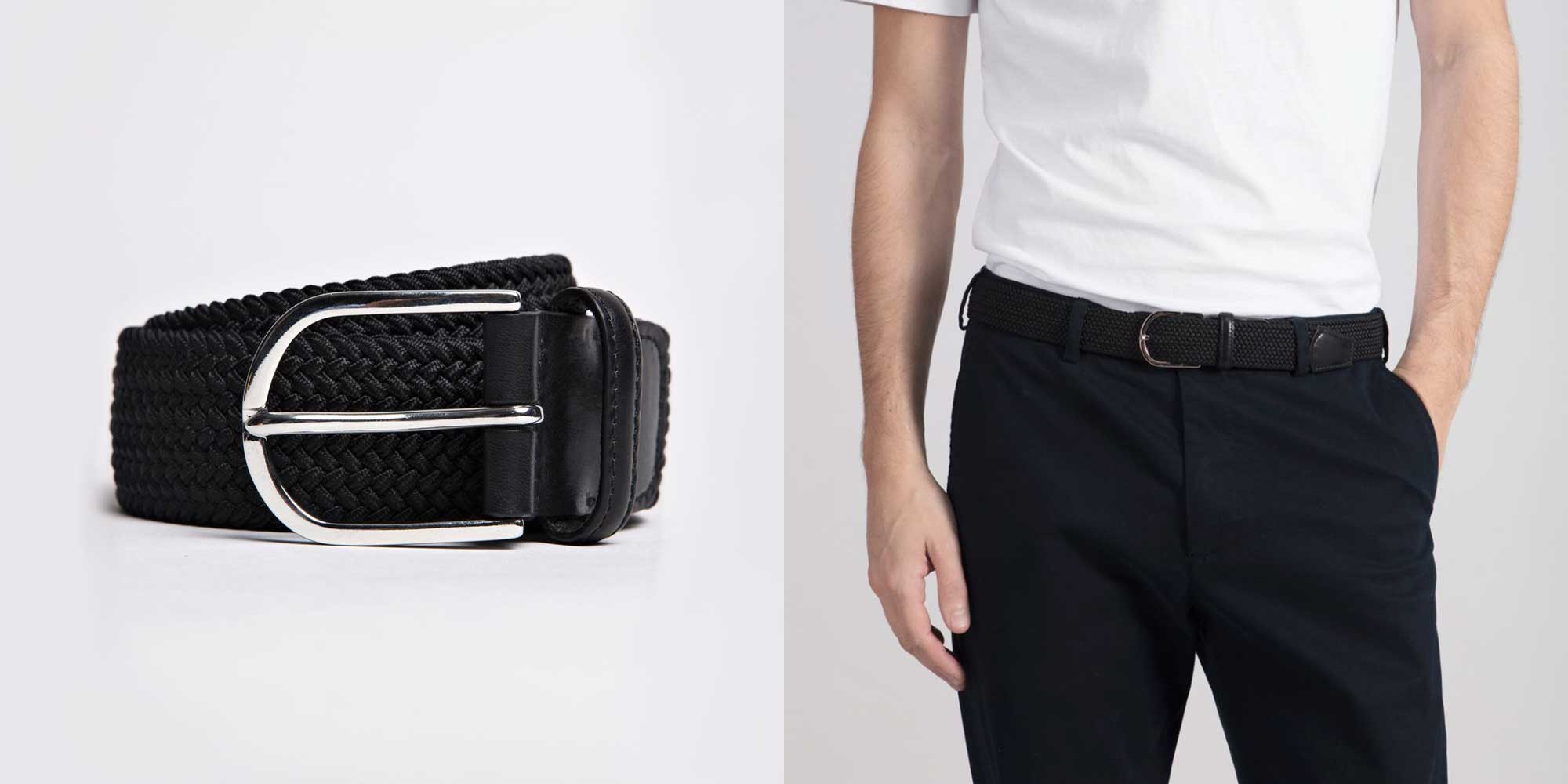 black braided sustainable belt by ASKET