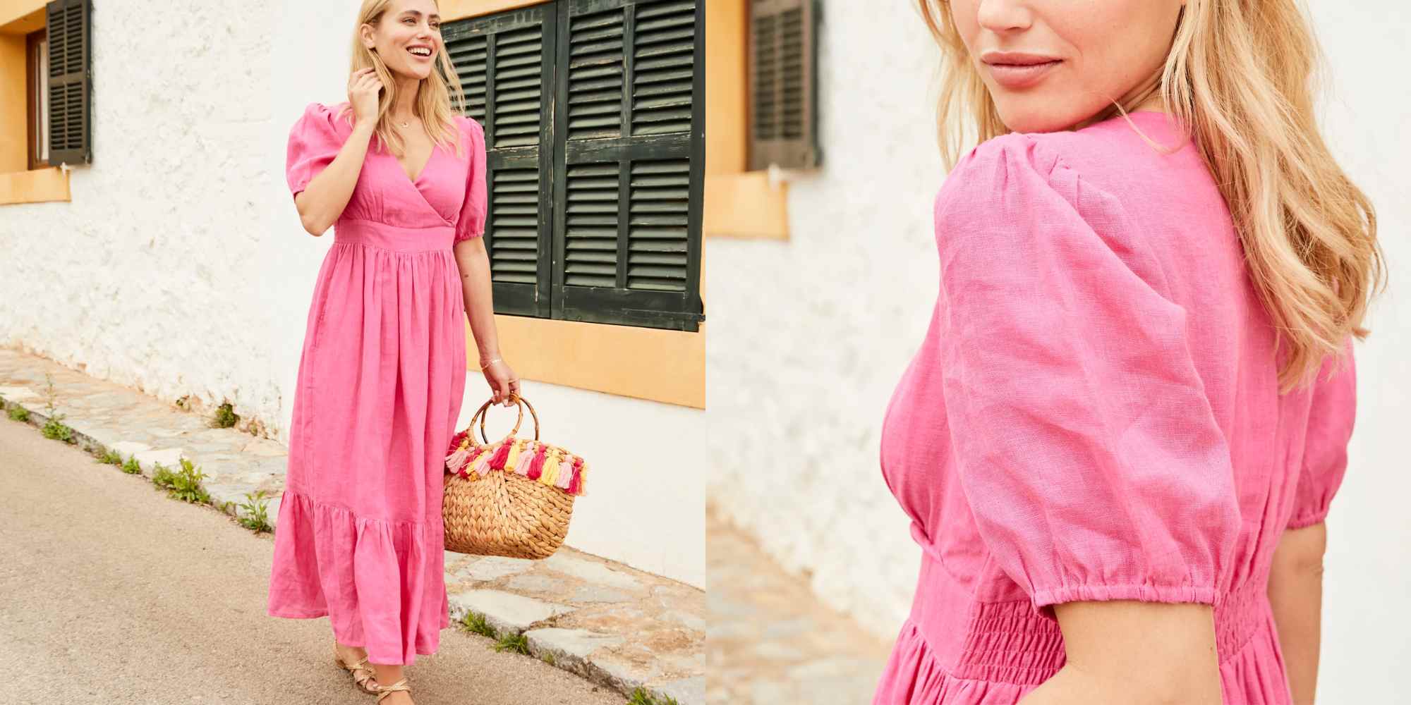 Dilli grey puff sleeve dress