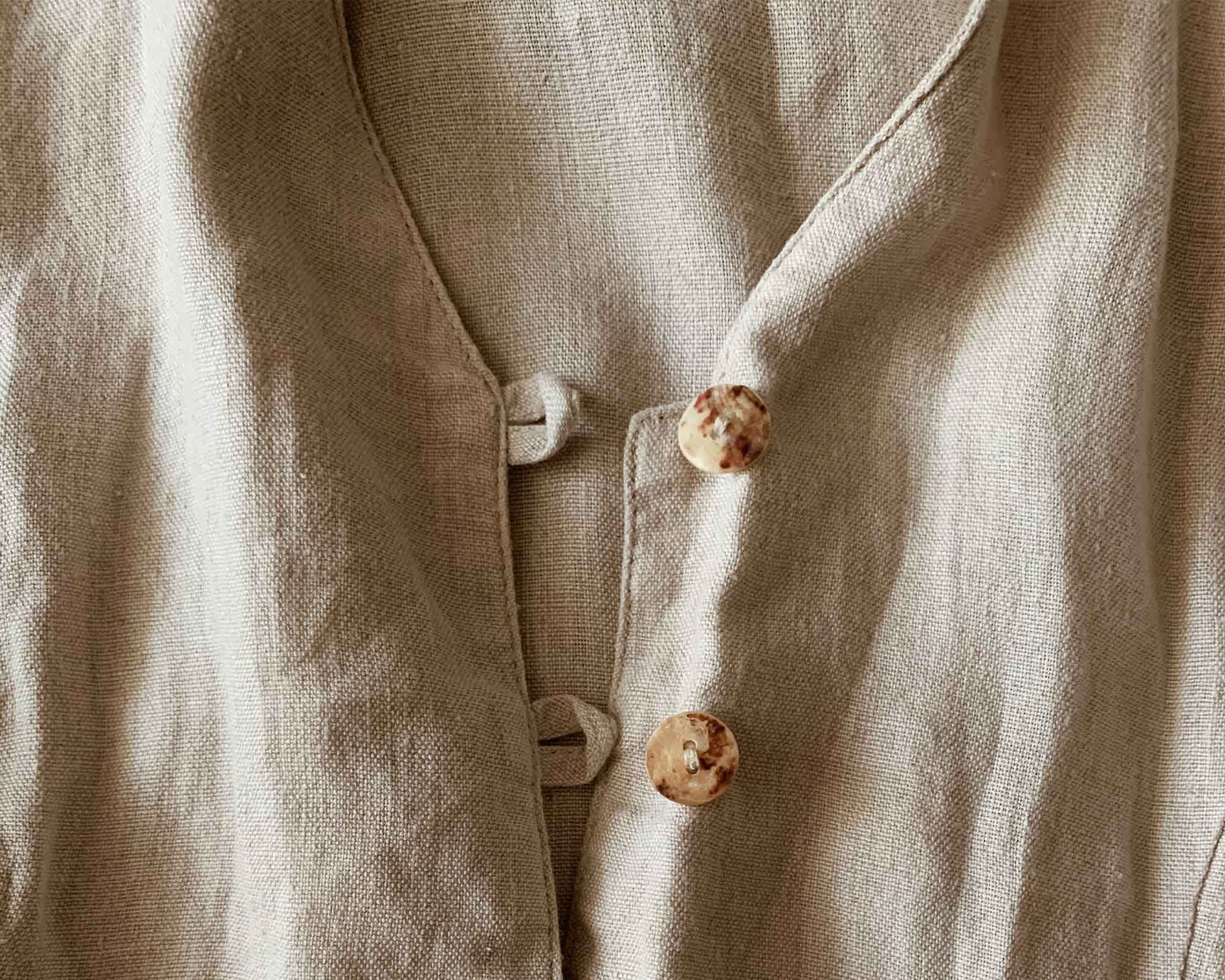 close up on linen shirt