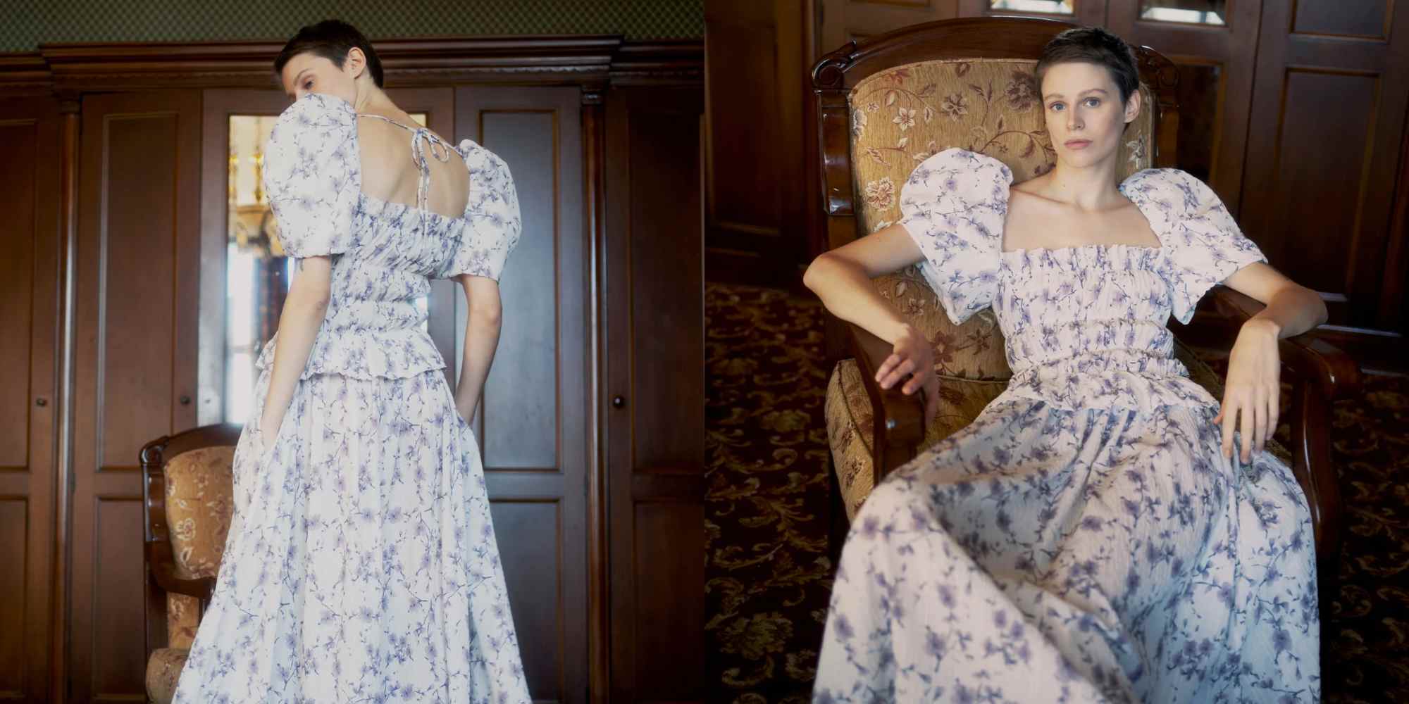 Oh Seven Days puff sleeve dress